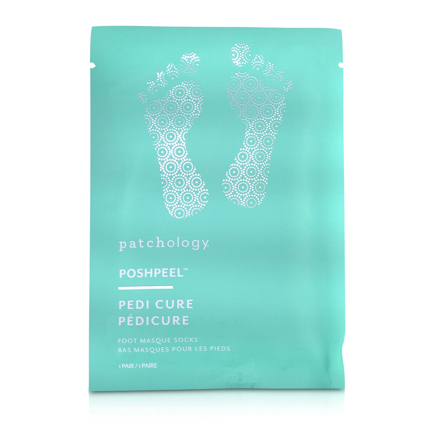 Patchology PoshPeel Pedi Cure - Gently Exfoliates & Resurfaces Feet (2 Treatments) 4x20ml/0.68oz