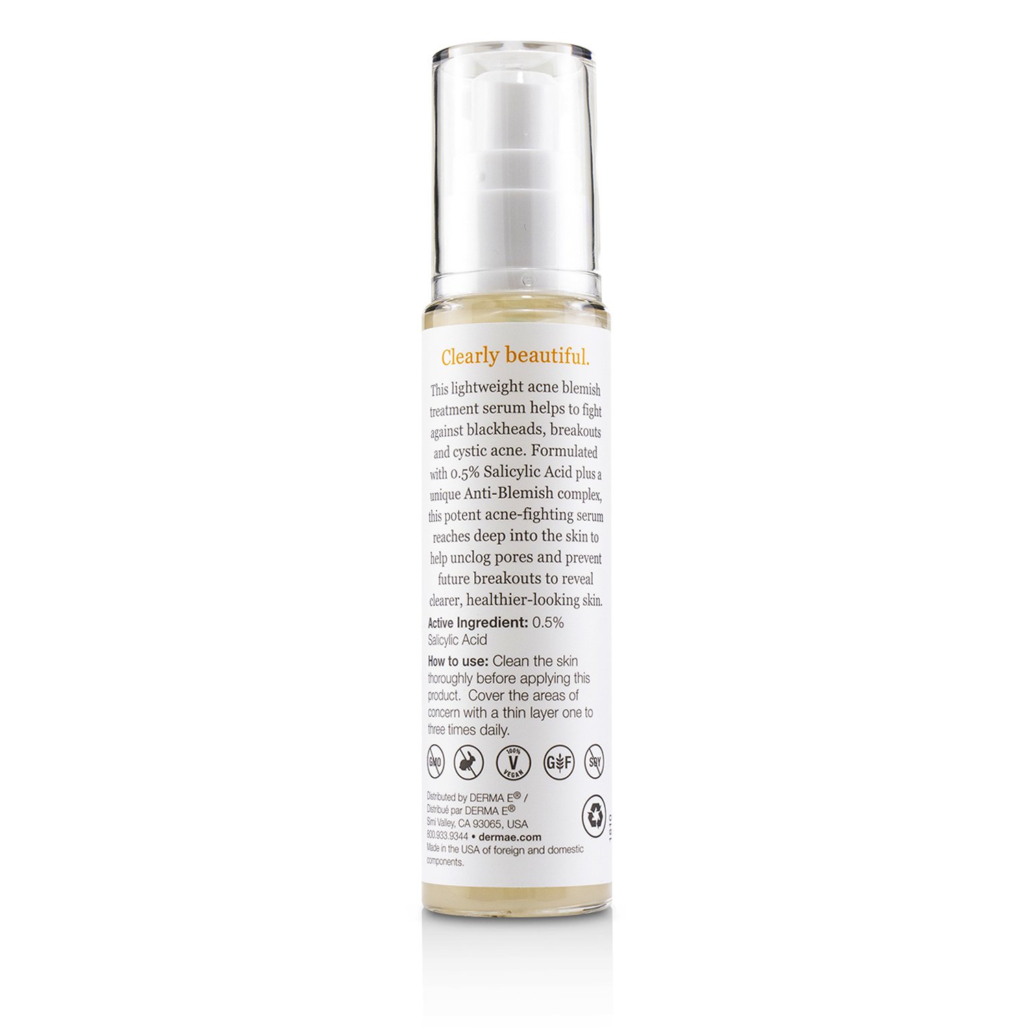Derma E Anti-Acne Acne Blemish Control Treatment Serum 60ml/2oz