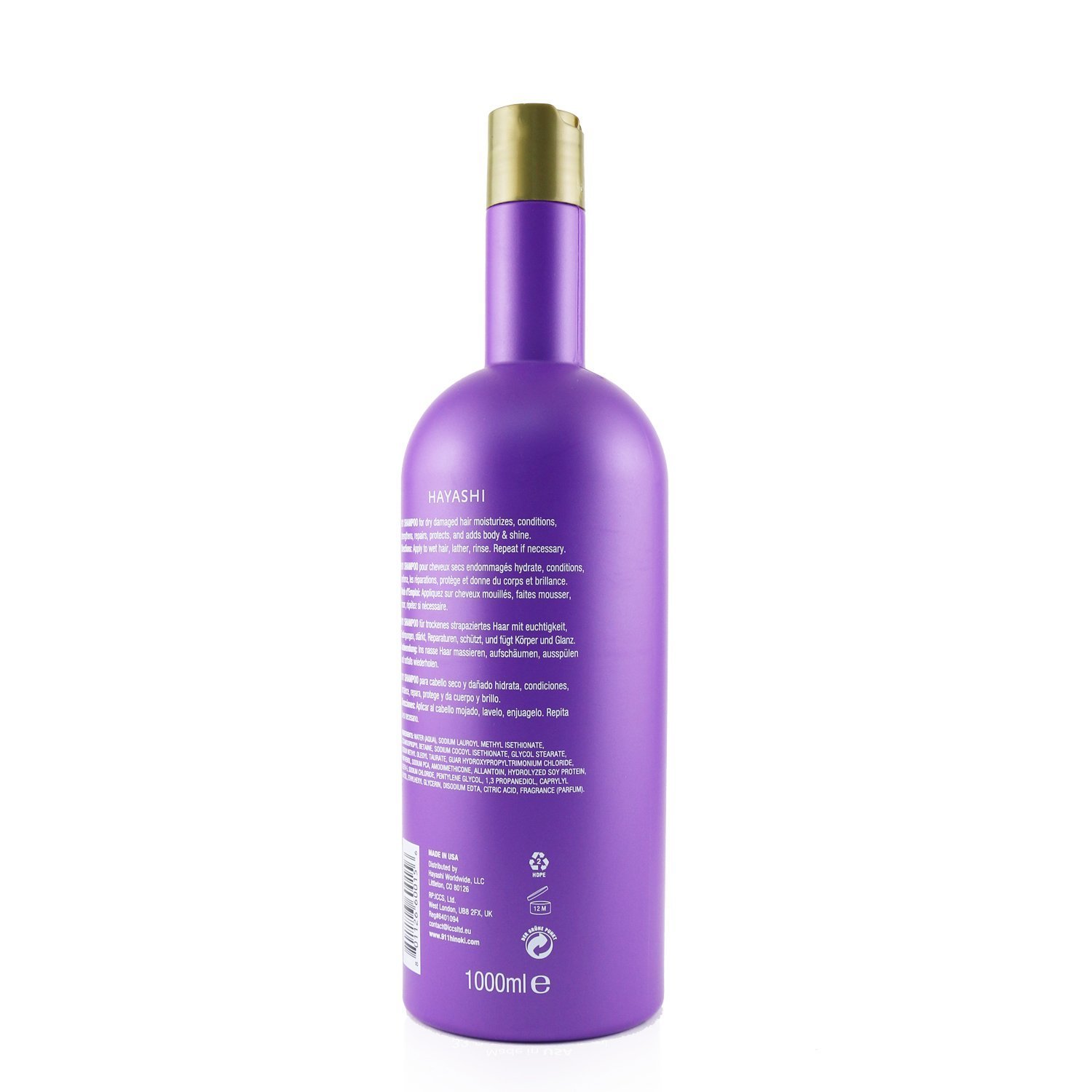 Hayashi 911 Shampoo (For Dry, Damaged Hair) 1000ml/33.8oz
