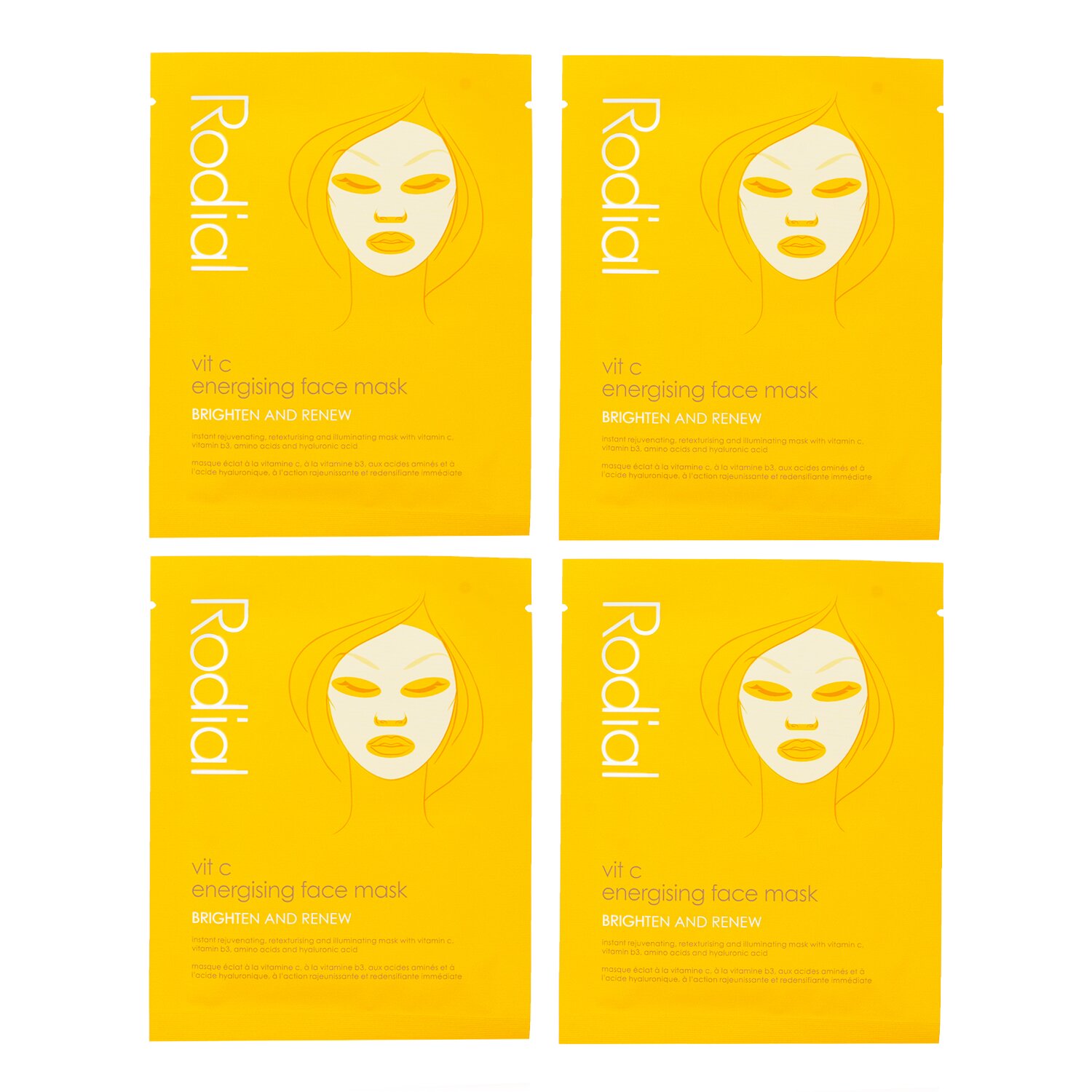 Rodial Vit C Enerji verən Üz Maskası 4x20ml/0.67oz