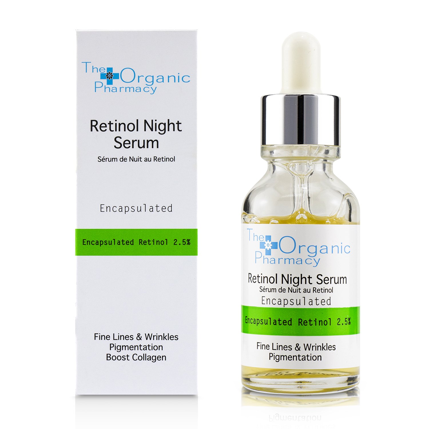 The Organic Pharmacy Retinol Night Serum - Fine Lines & Wrinkle, Pigmentation & Boost Collagen 30ml/1oz