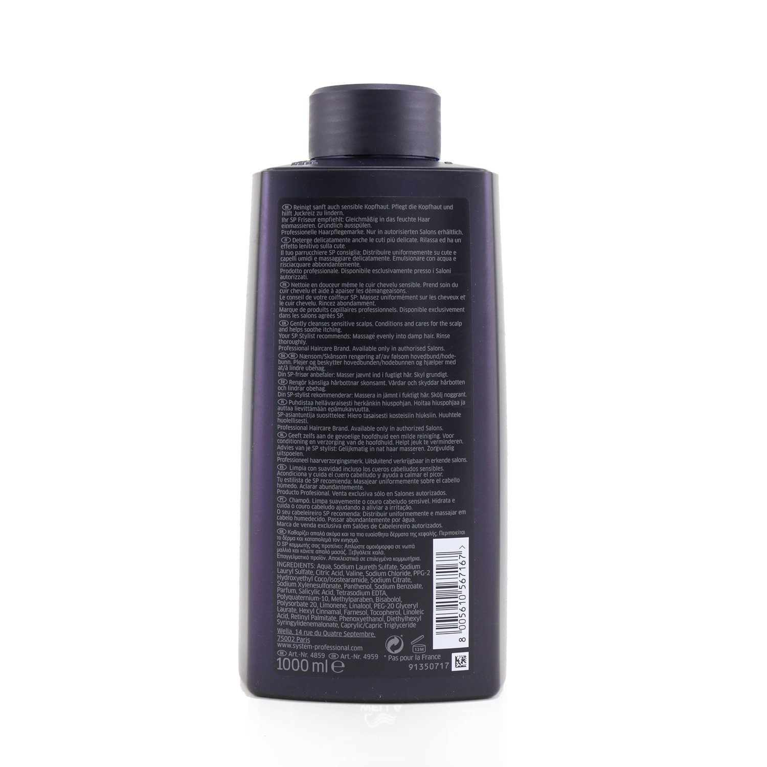 Wella SP Men Sensitive Shampoo (For Sensitive Scalp Care) 1000ml/33.8oz
