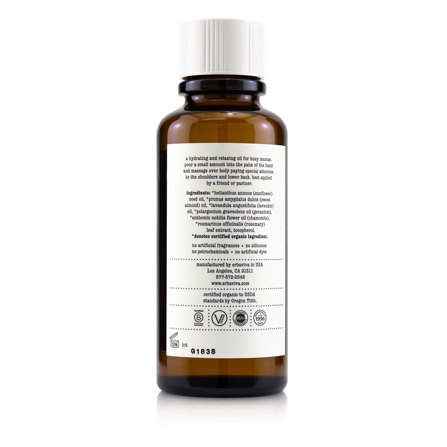 Erbaviva Mama Relax Oil 120ml/4oz