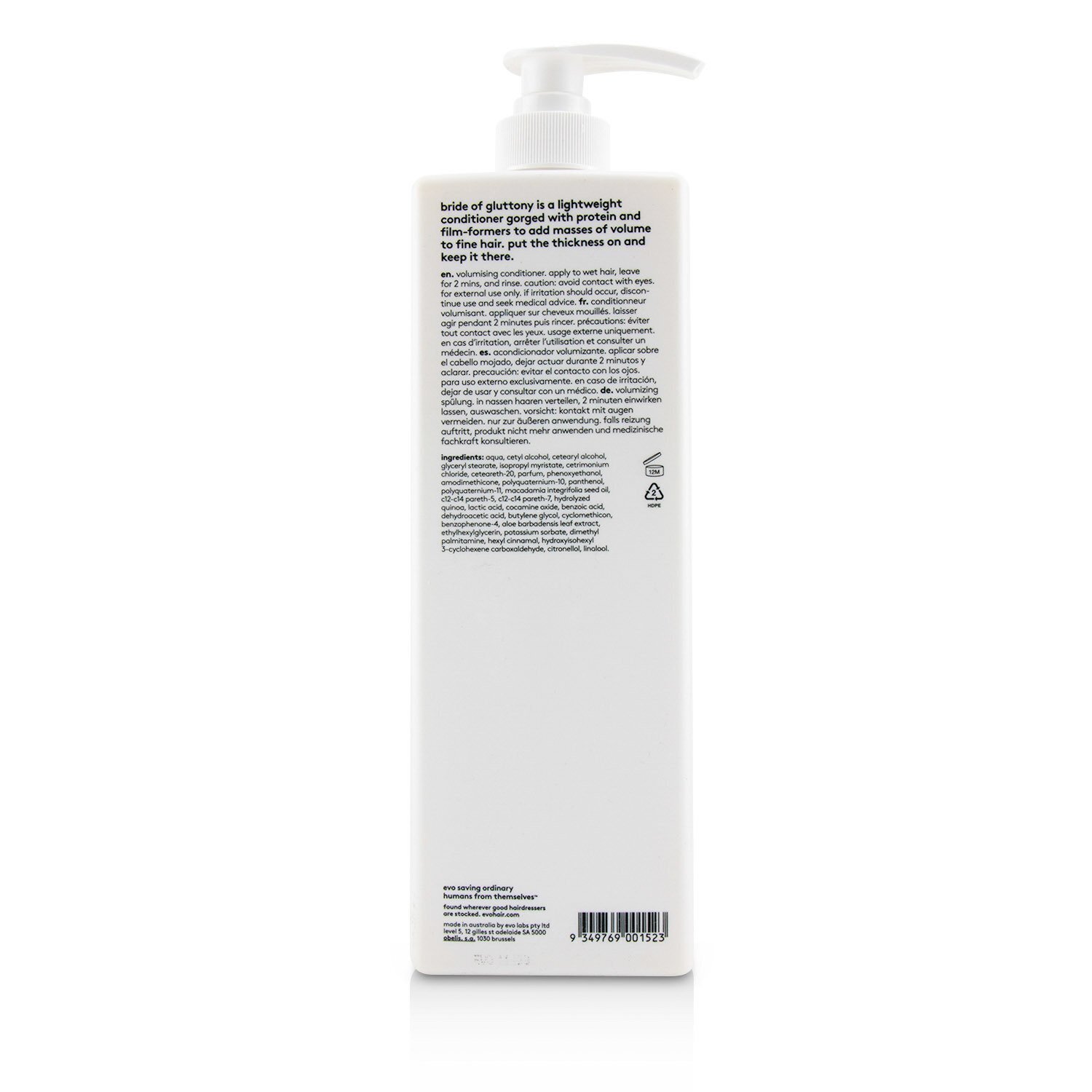 Evo Bride of Gluttony Volumising Conditioner 1000ml/33.8oz