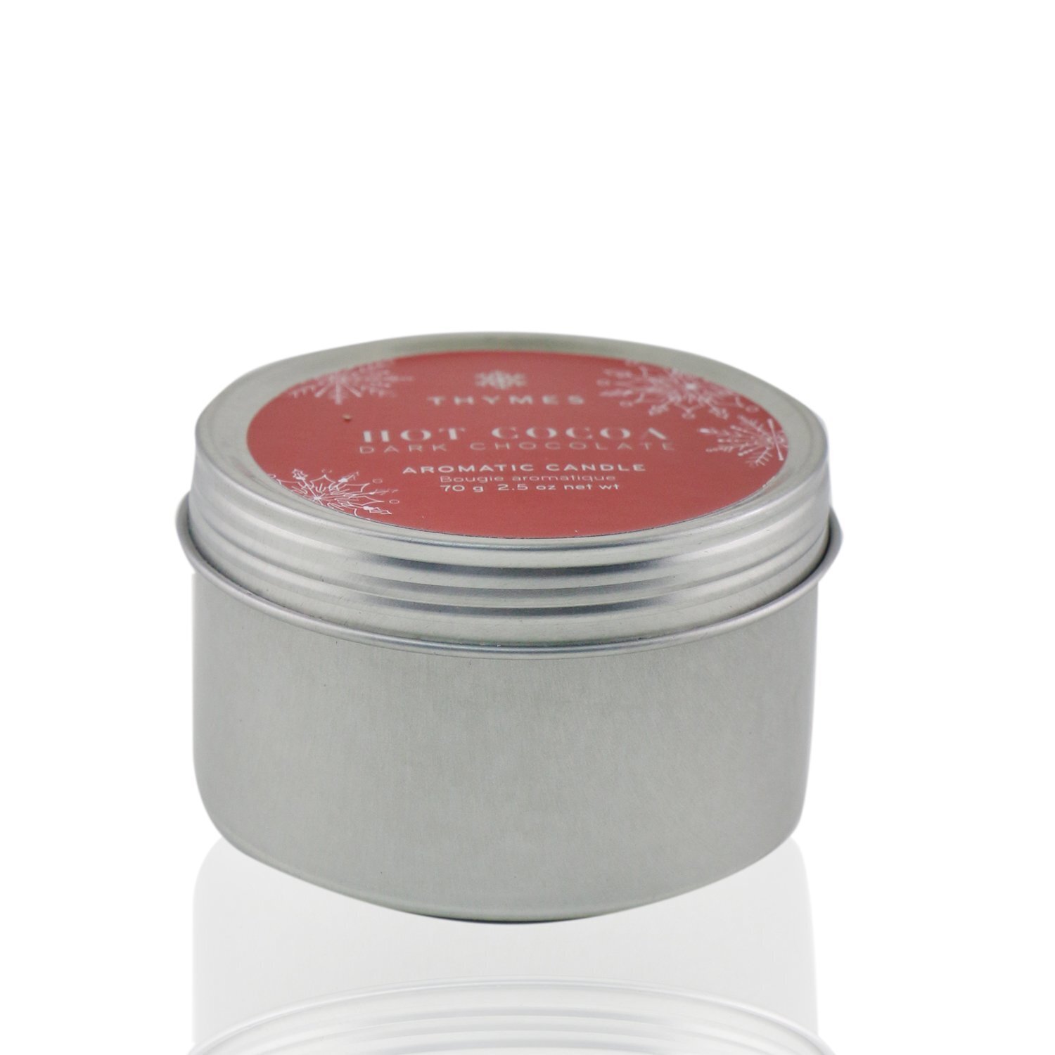 Thymes Vela Aromática (Lata de Viaje) - Hot Cocoa Dark Chocolate 70g/2.5oz