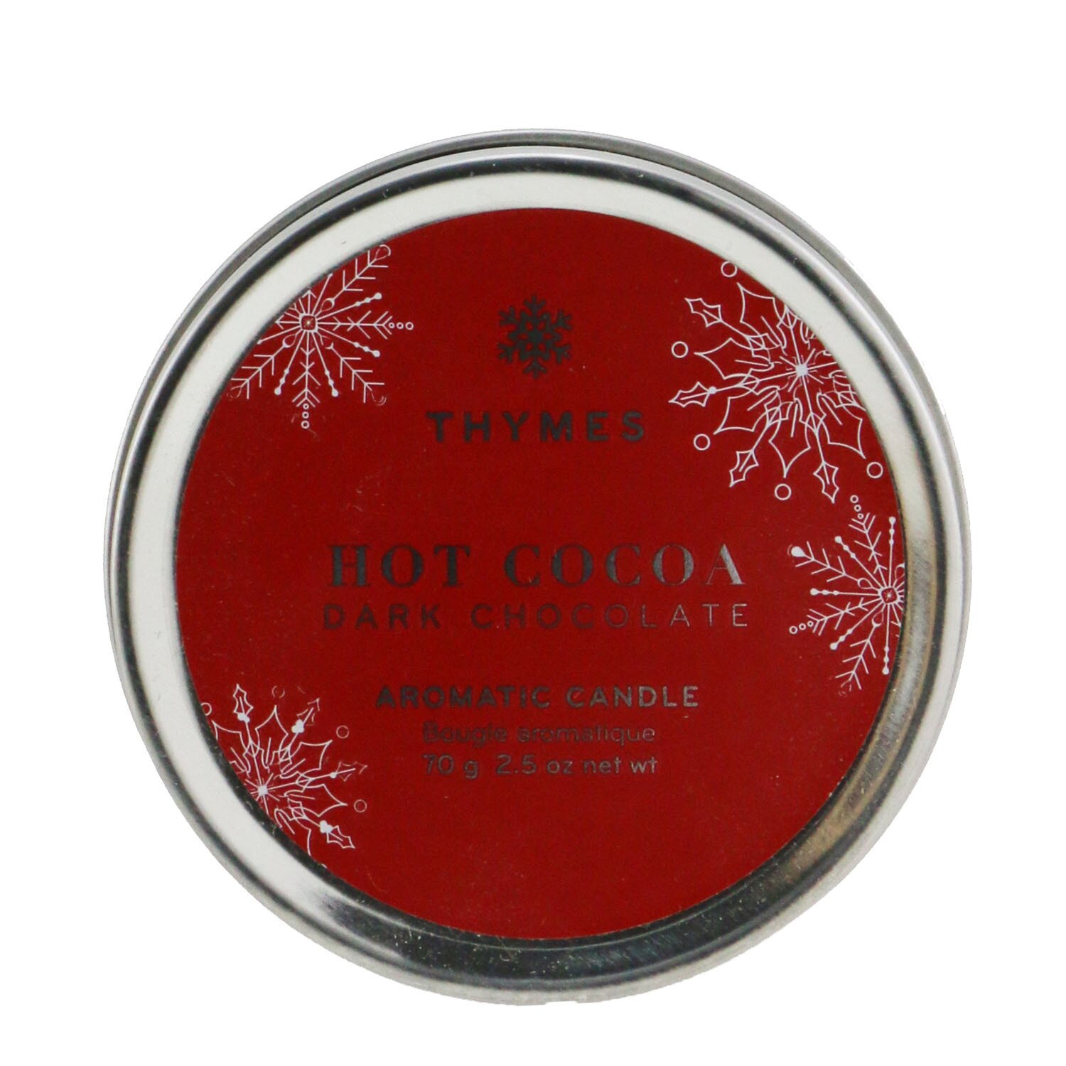 Thymes Vela Aromática (Lata de Viaje) - Hot Cocoa Dark Chocolate 70g/2.5oz