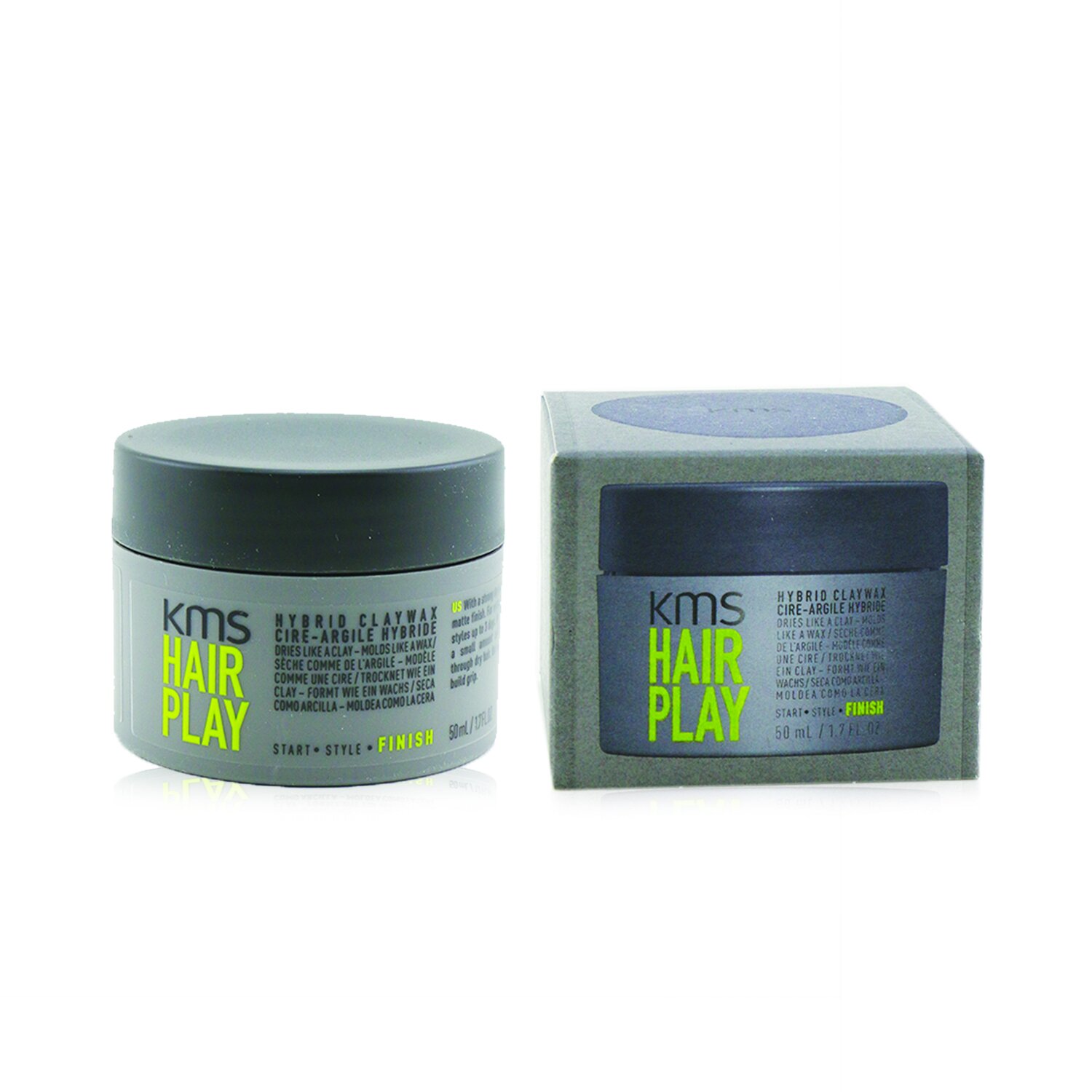KMS California Hair Play Hybrid Claywax (Dries Like A Clay - Molds Like A Wax) 50ml/1.7oz