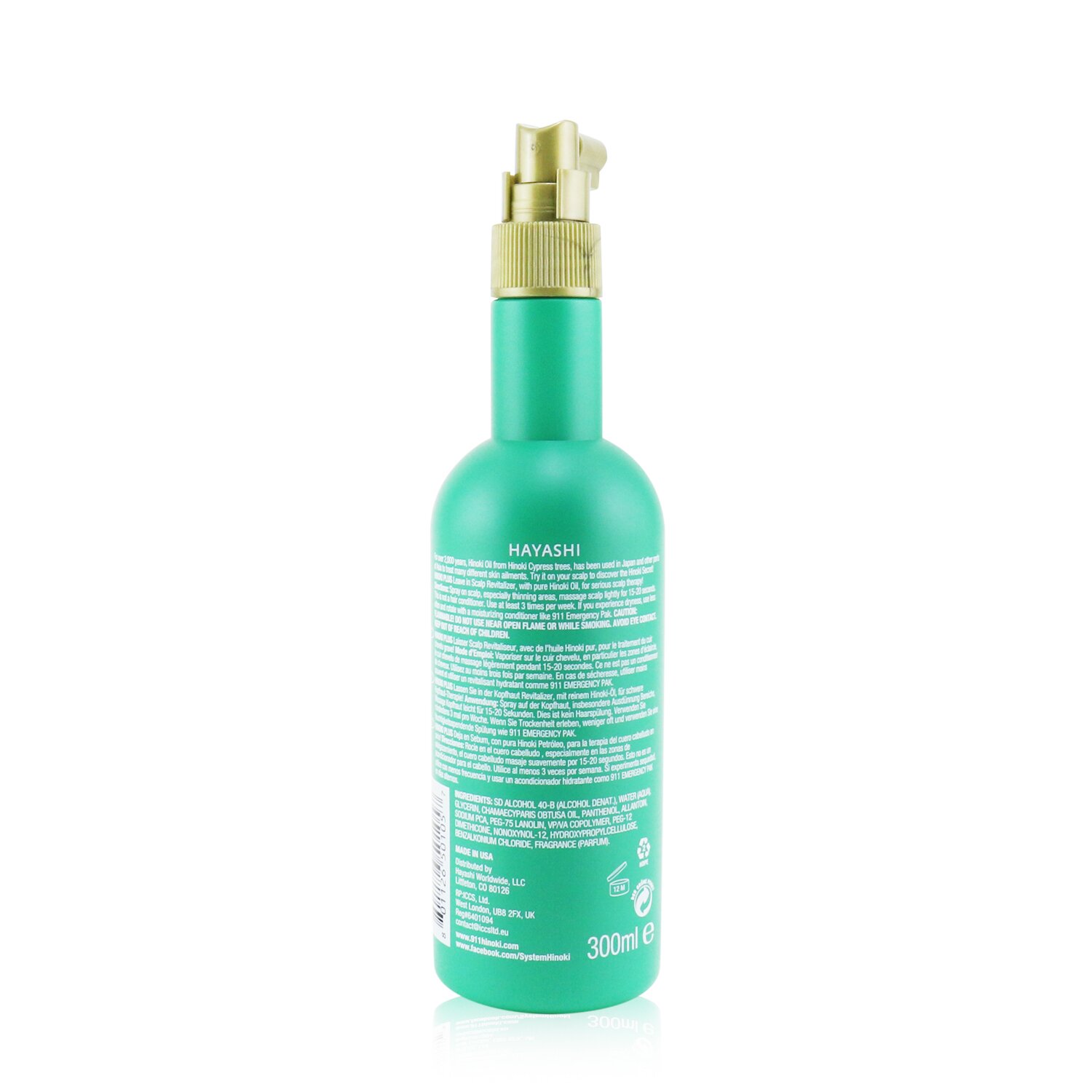 Hayashi Hinoki Plus Scalp Revitalizer Leave-In Spray (For Thinning Hair) 300ml/10.1oz