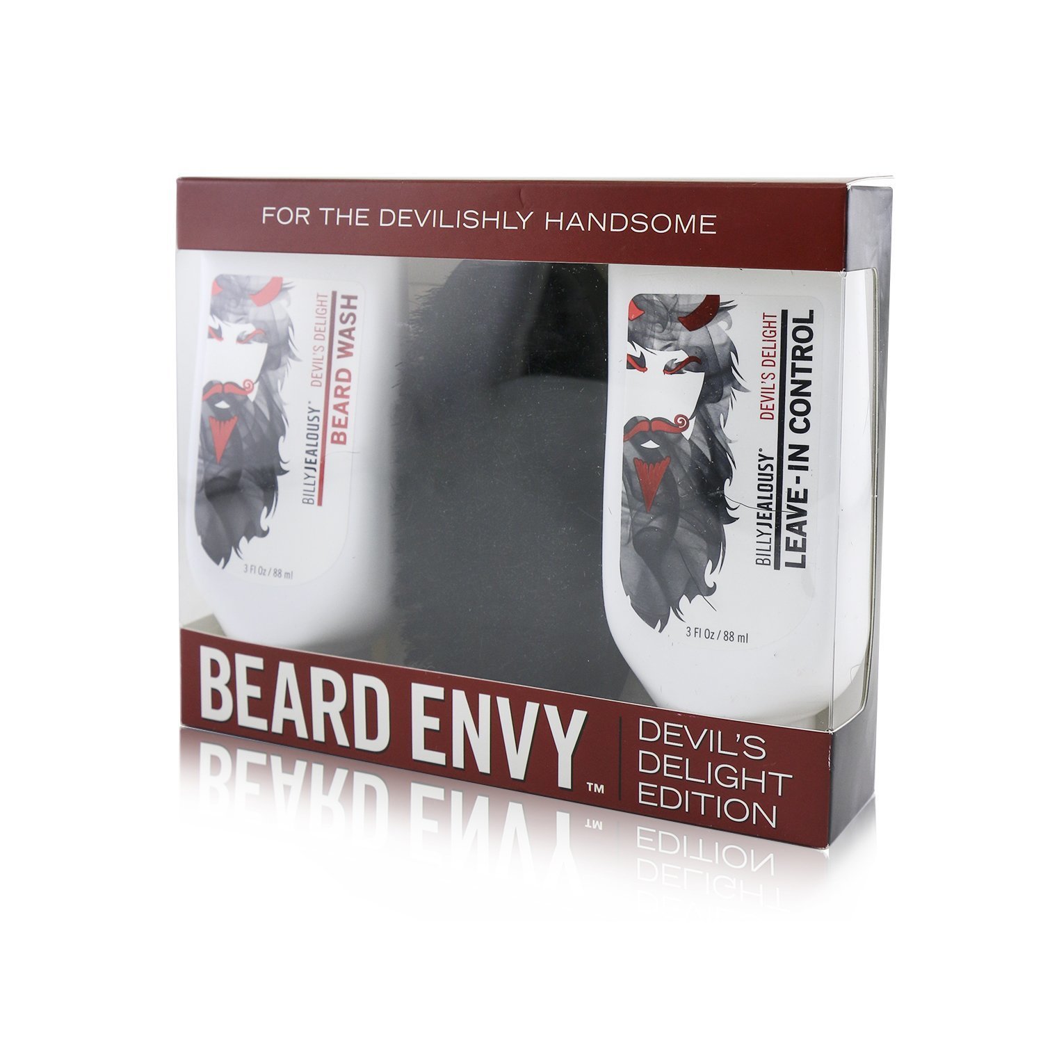 Billy Jealousy Devil's Delight Beard Envy Kit: 1x Beard Wash 88ml + 1x Leave-In Control 88ml + 1x Beard Brush 3pcs