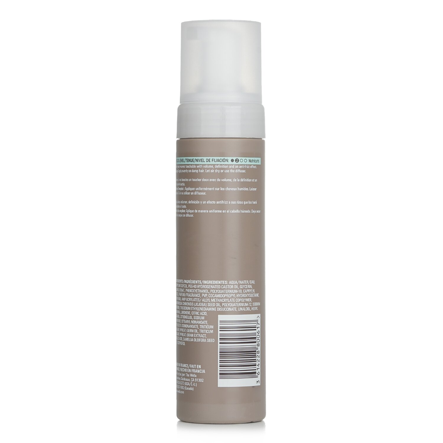 Wella EIMI NutriCurls Soft Twirl 72H Espuma Anti-Frizz (Nivel de Agarre 2) 200ml/6.7oz