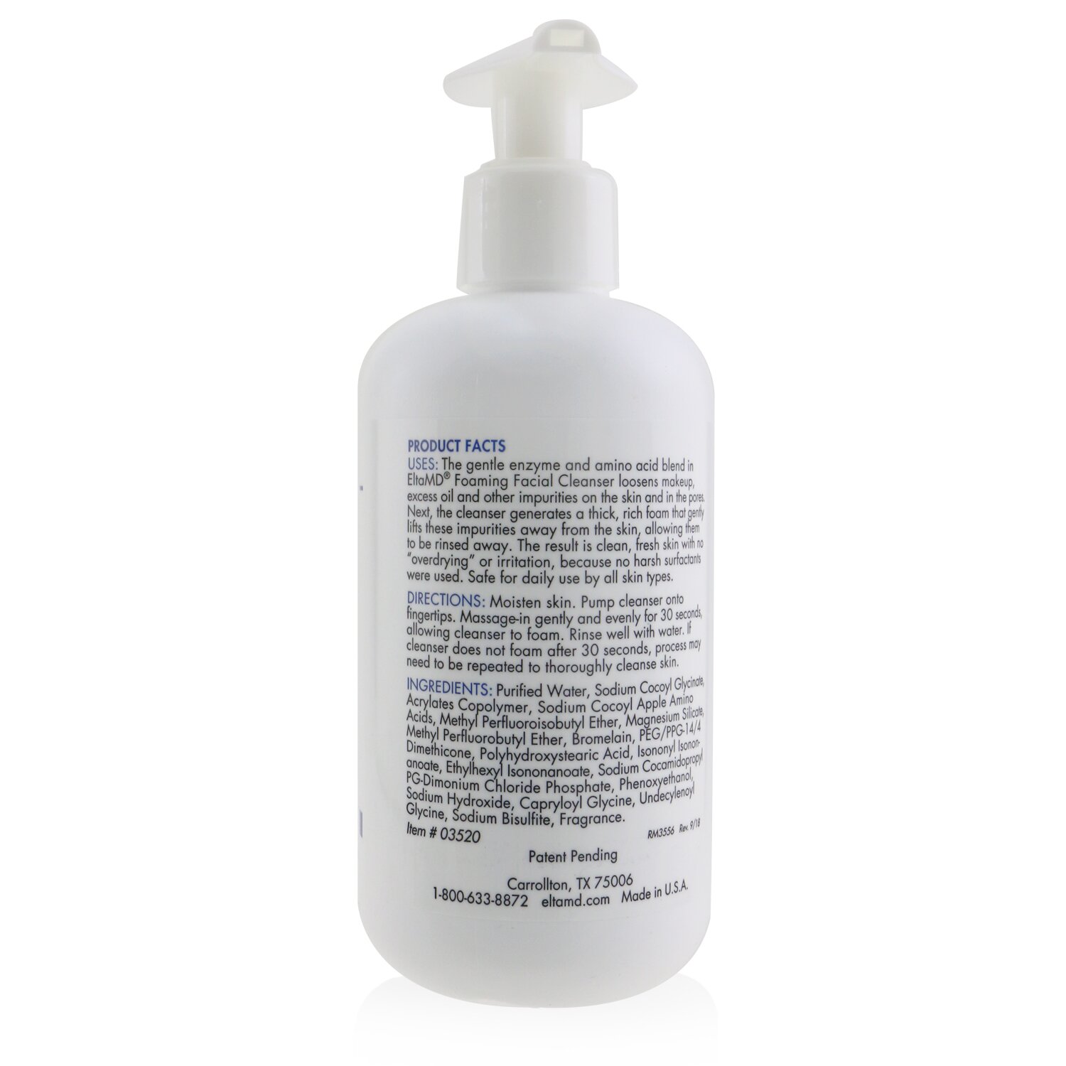 EltaMD Gentle Enzyme Foaming Facial Cleanser (Box Slightly Damaged) 207ml/7oz