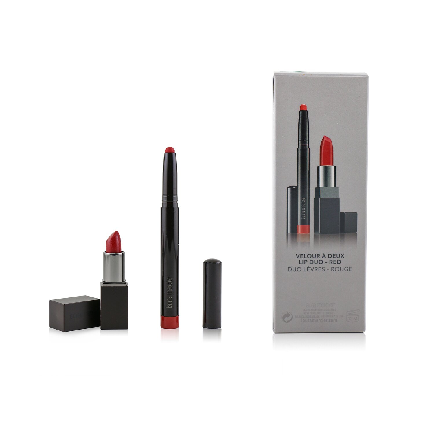 Laura Mercier Velour A Deux Lip Duo (2x Lipstick) 2pcs