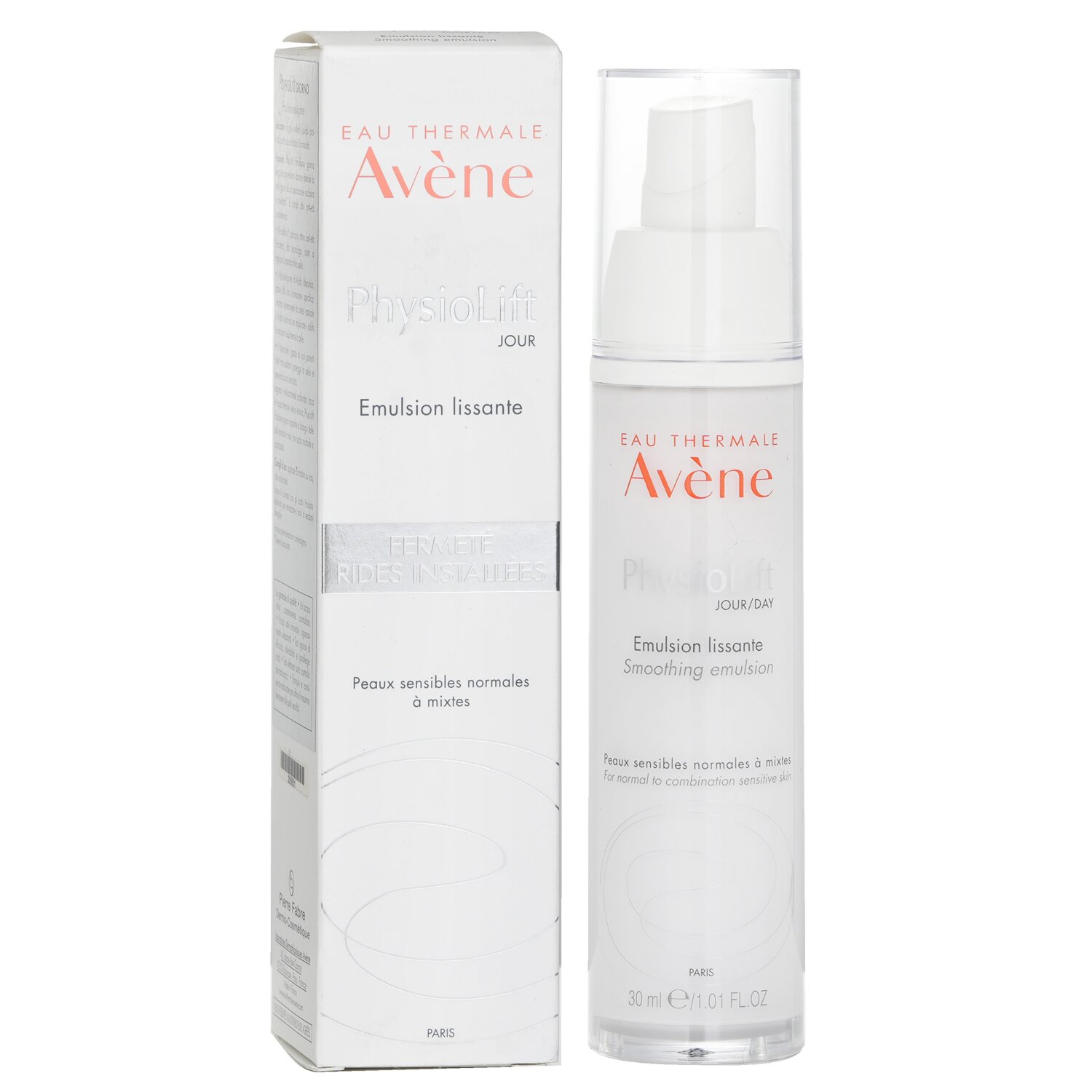 Avene PhysioLift DAY Smoothing Emulsion - For Normal to Combination Sensitive Skin 30ml/1oz