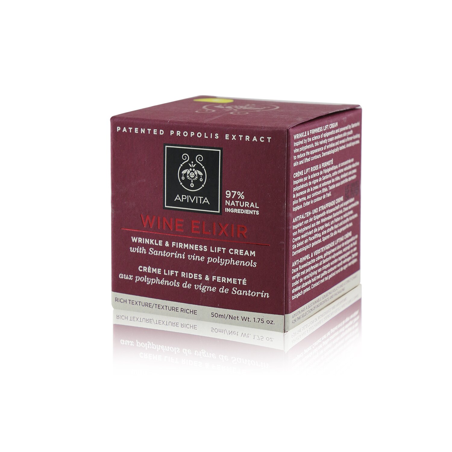 Apivita Wine Elixir Creme para Levantar Rugas e Firmeza - Textura Rica 50ml/1.75oz