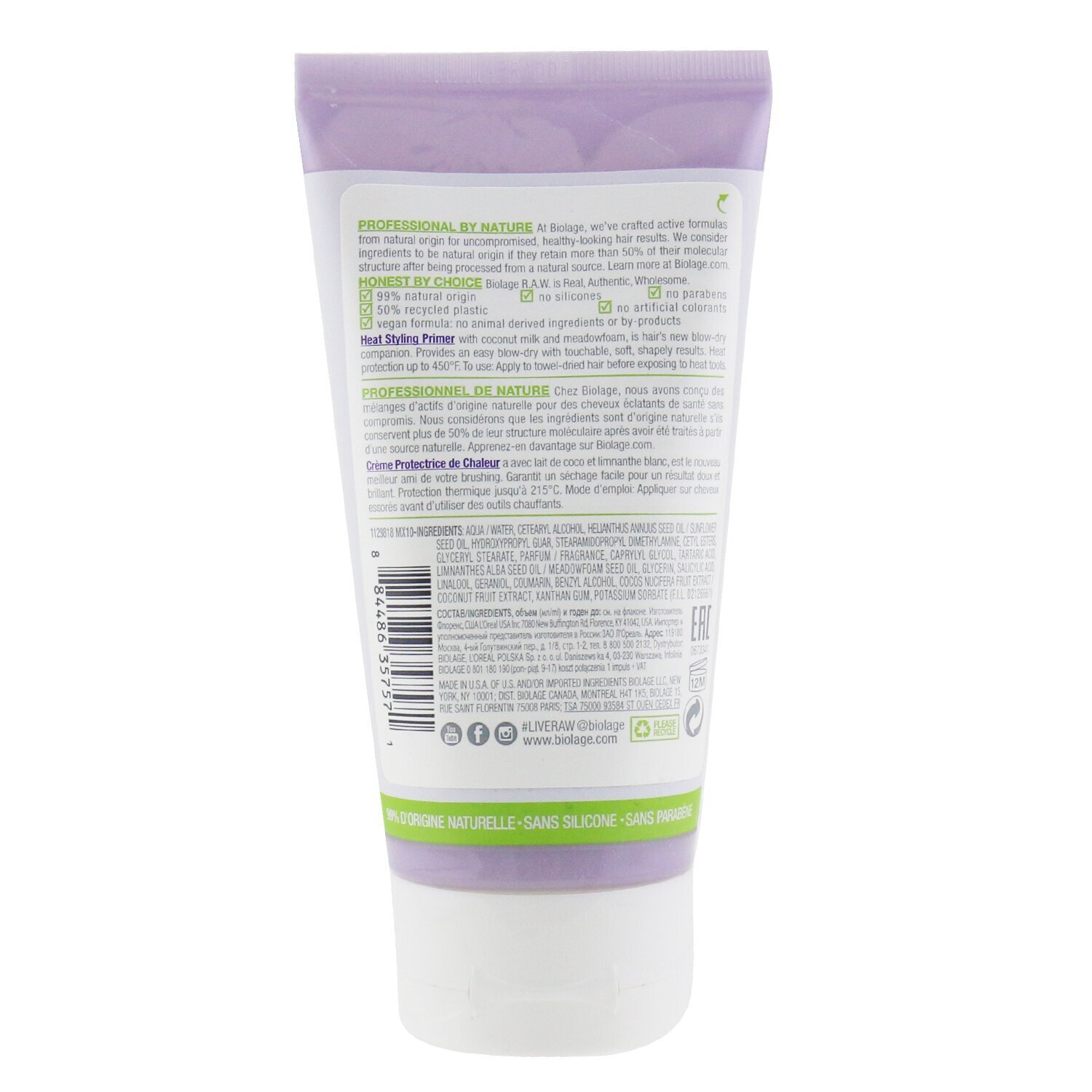 Matrix Biolage R.A.W. Heat Styling Primer 150ml/5.1oz