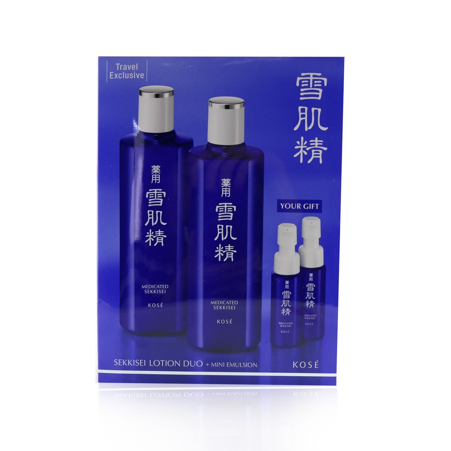 Kose Medicated Sekkisei Lotion Duo Set: 2x Medicated Sekkisei 360ml + 2x Sekkisei Emulsion 20ml 4pcs