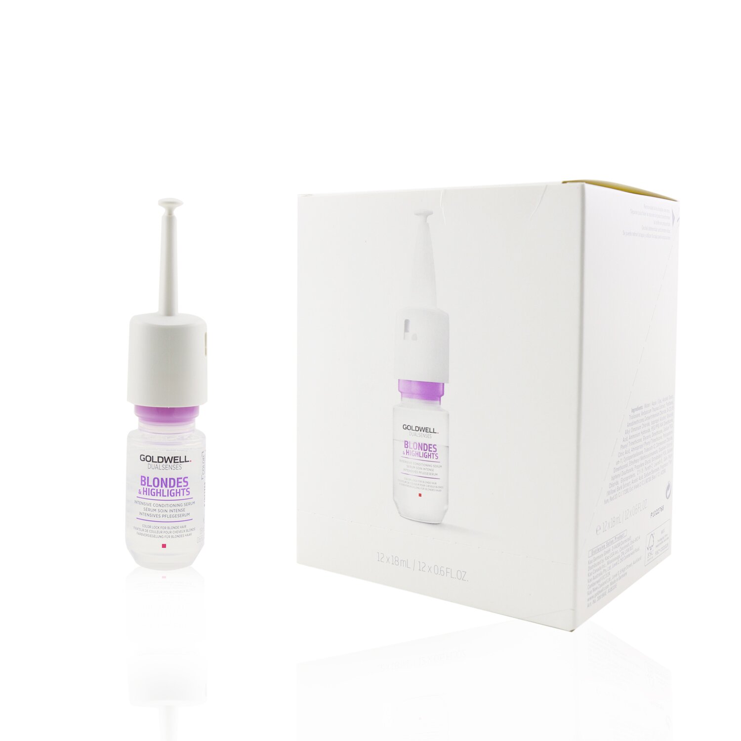 Goldwell Dual Senses Blondes & Highlights Intensive Conditioning Serum (Color Lock For Blonde Hair) 12x18ml/0.6oz