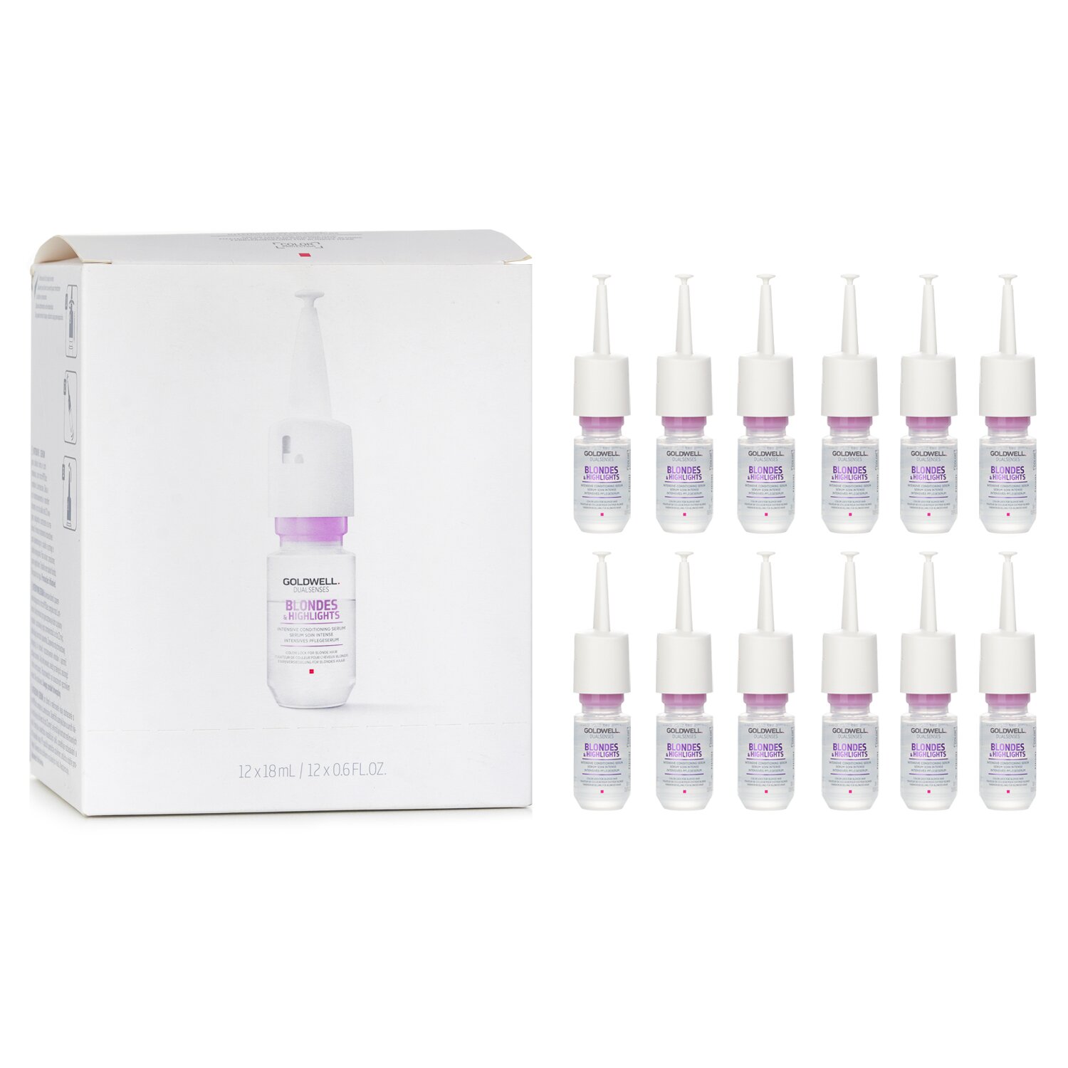 Goldwell Dual Senses Blondes & Highlights Intensive Conditioning Serum (Color Lock For Blonde Hair) 12x18ml/0.6oz