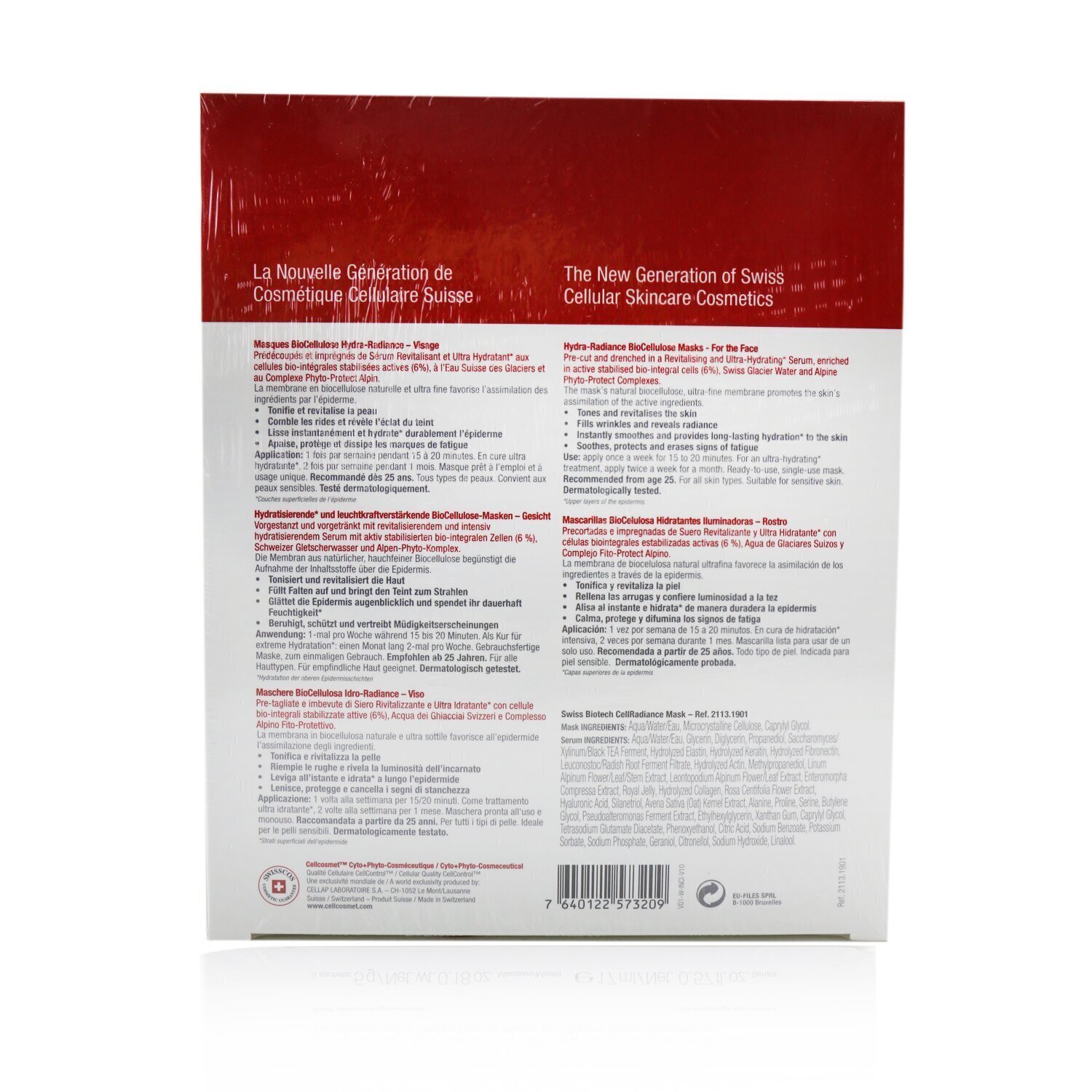 Cellcosmet & Cellmen 瑞妍  Cellcosmet Swiss Biotech CellRadiance面膜 5 Sachets