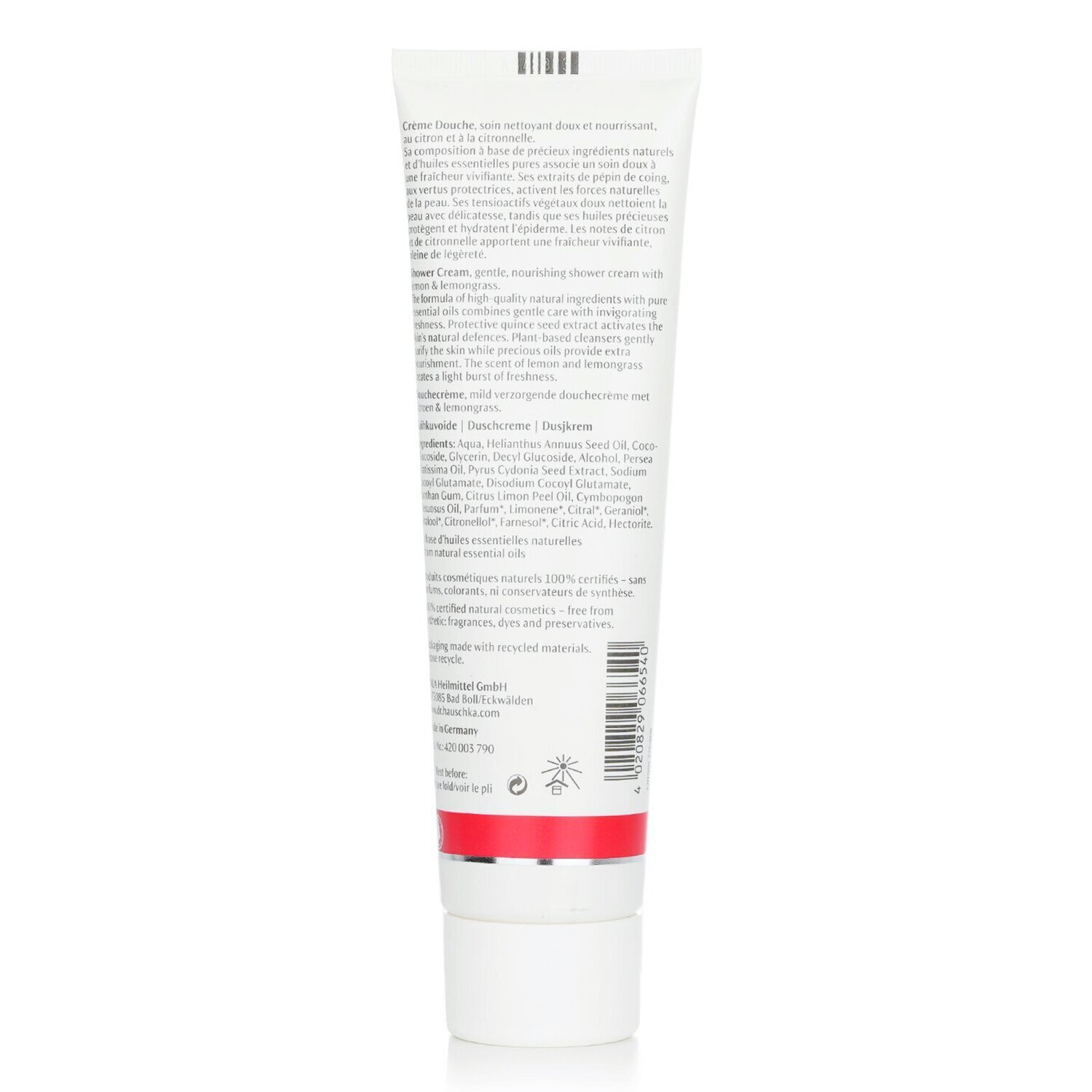 닥터 하우쉬카 Dr. Hauschka 샤워 크림 위드 레몬 앤 레몬그라스 150ml/5oz