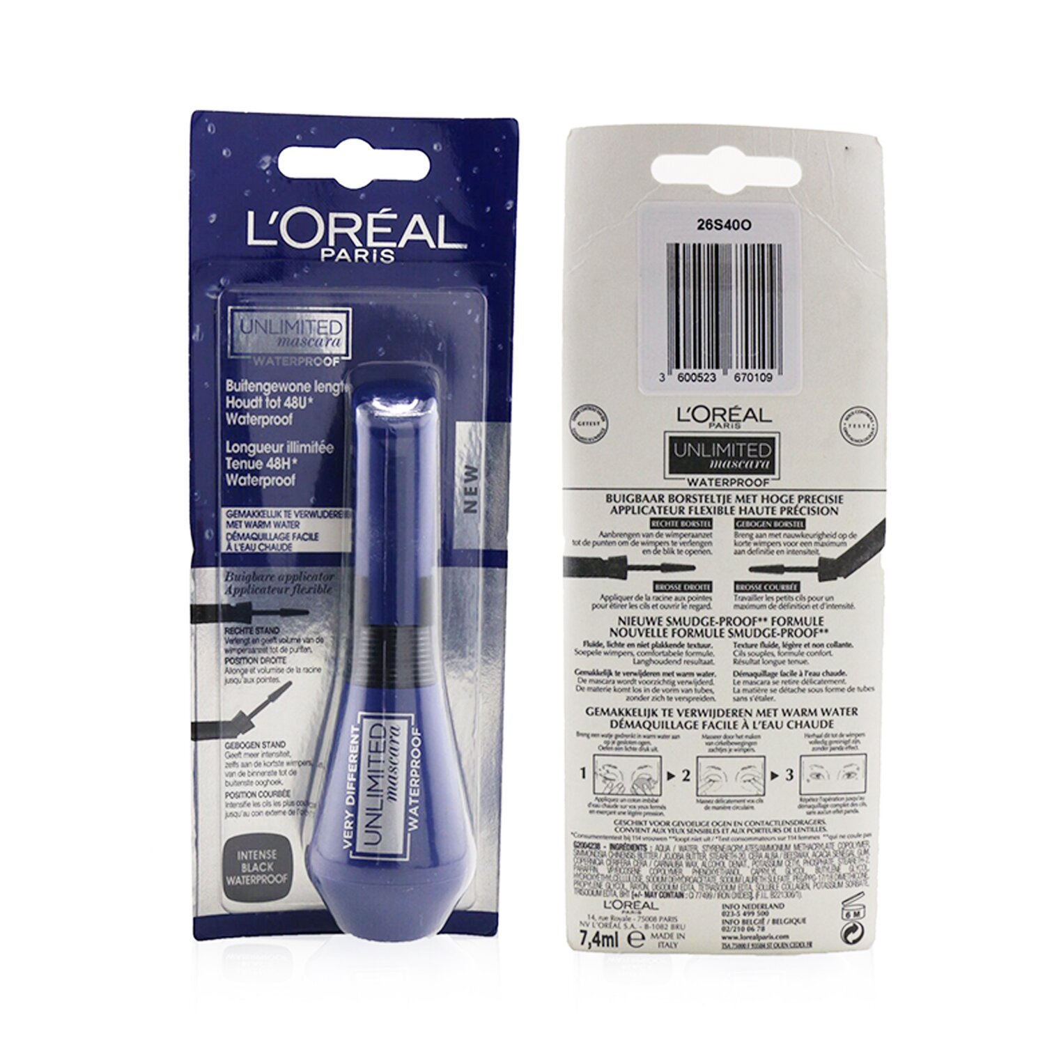 L'Oreal Unlimited Waterproof Mascara 7.4ml/0.24oz