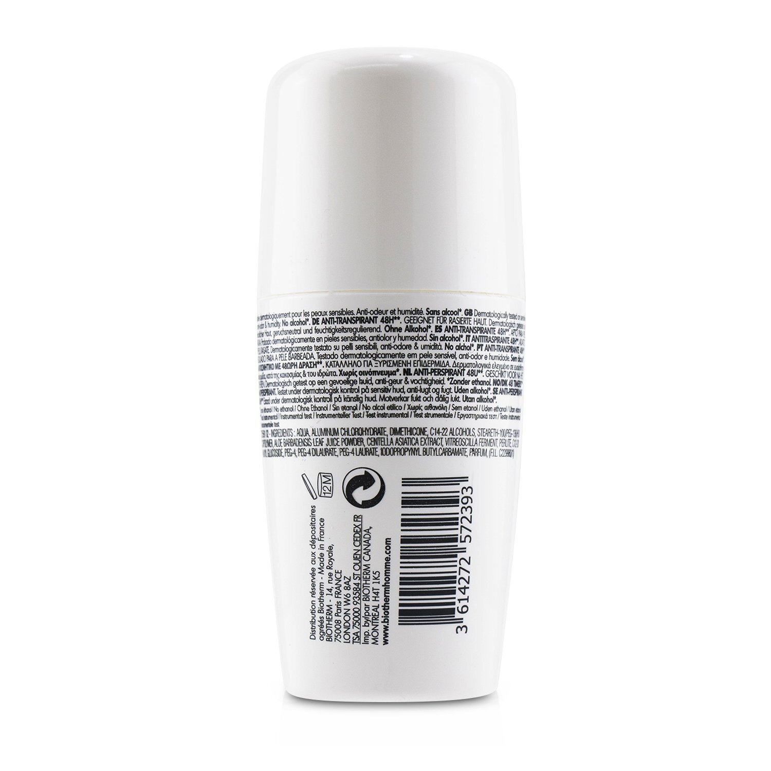 Biotherm Homme Sensitive Force Antiperspirant 48H 75ml/2.53oz