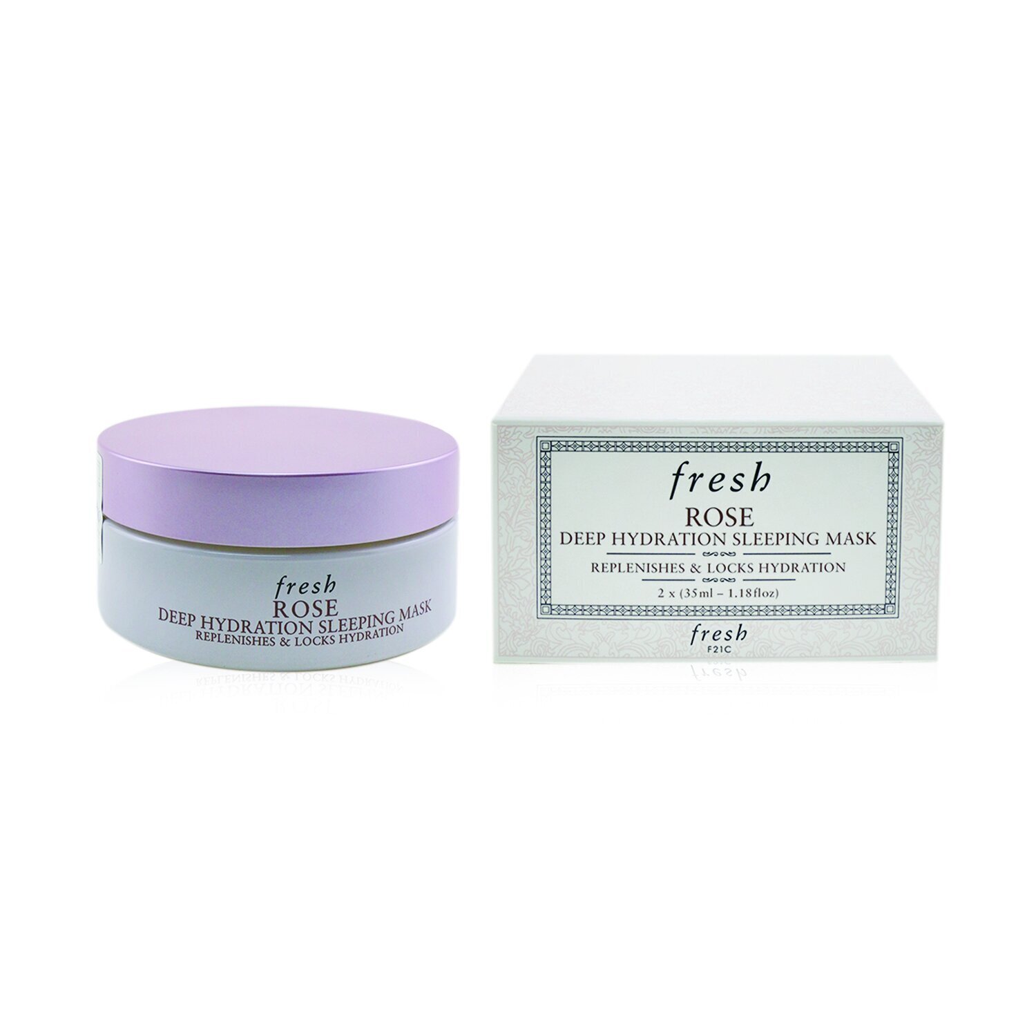 Fresh Mascarilla de Dormir Hidratación Profunda de Rosa 2x35ml/1.18oz