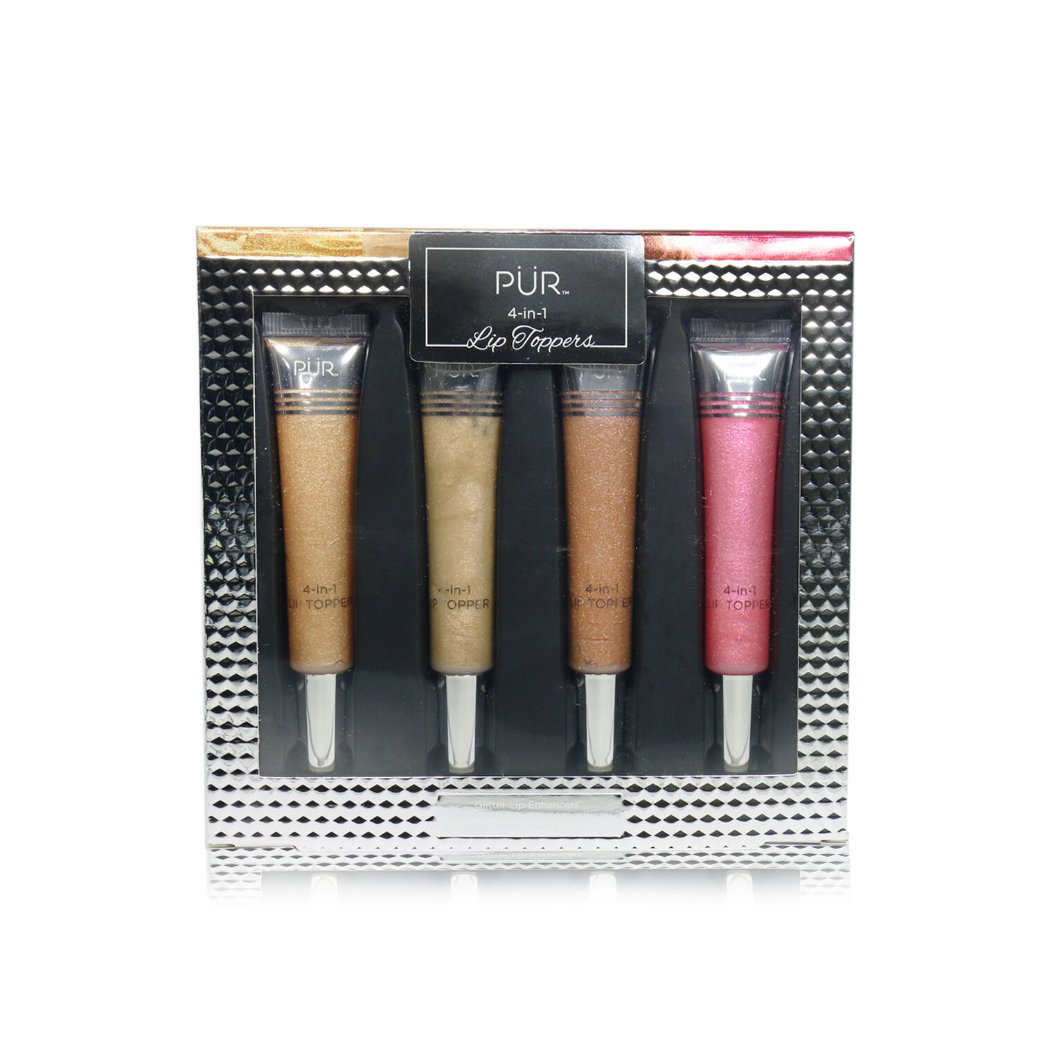 PUR (PurMinerals) 4 In 1 Lip Toppers Glitter Lip Enhancer Kit (4x Lip Topper) 40ml/1.32oz