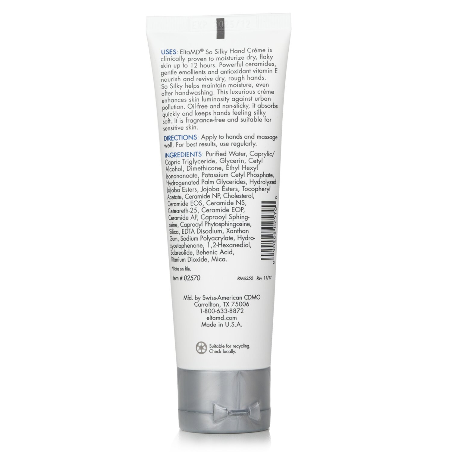 EltaMD So Silky Hand Creme 85g/3oz