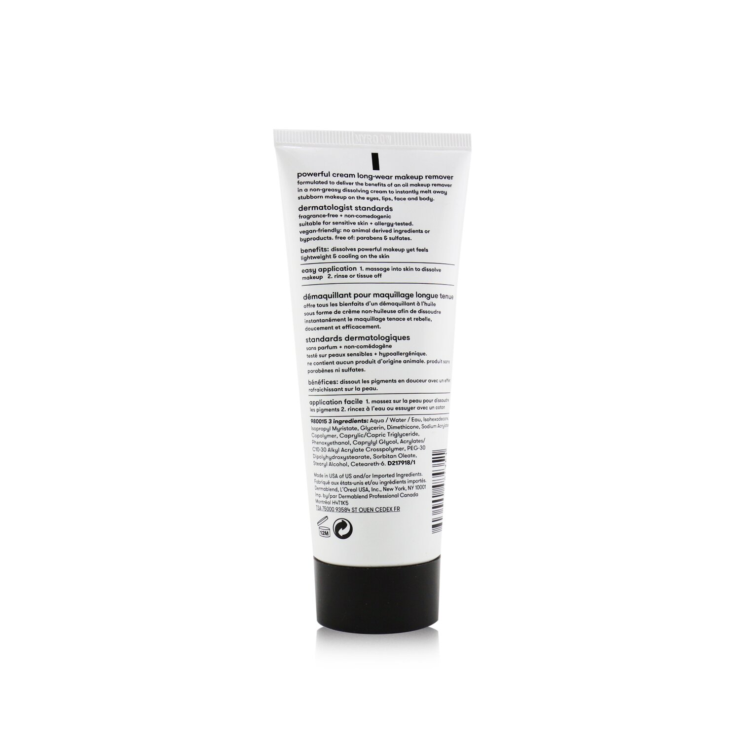 Dermablend Makeup Dissolver Face & Body Powerful Makeup Remover - Suitable For Sensitive Skin 100ml/3.4oz
