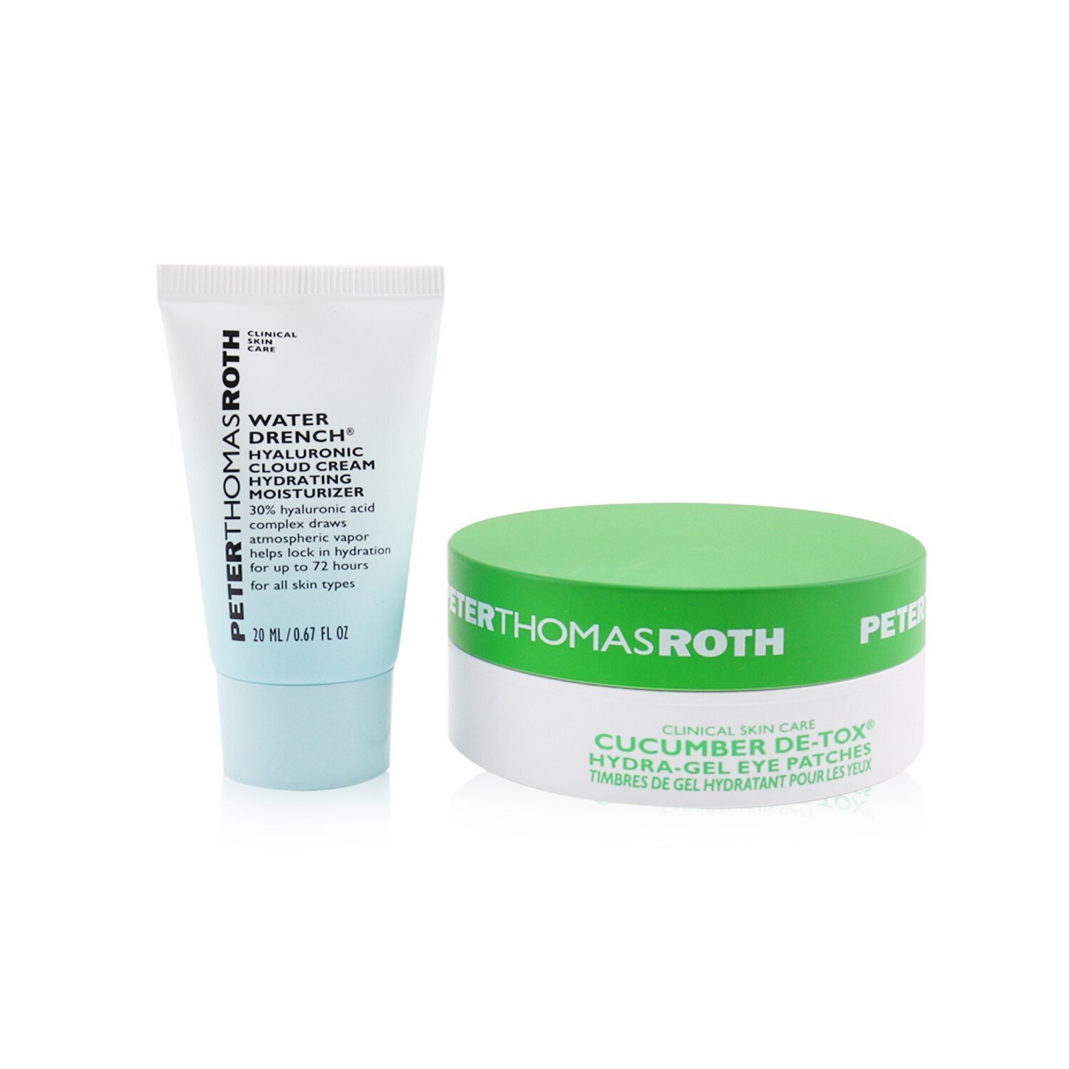 Peter Thomas Roth Drench & De-Tox 2-Piece Kit: Hydrating Moisturizer 20ml + Cucumber Eye Patches 15pairs 2pcs