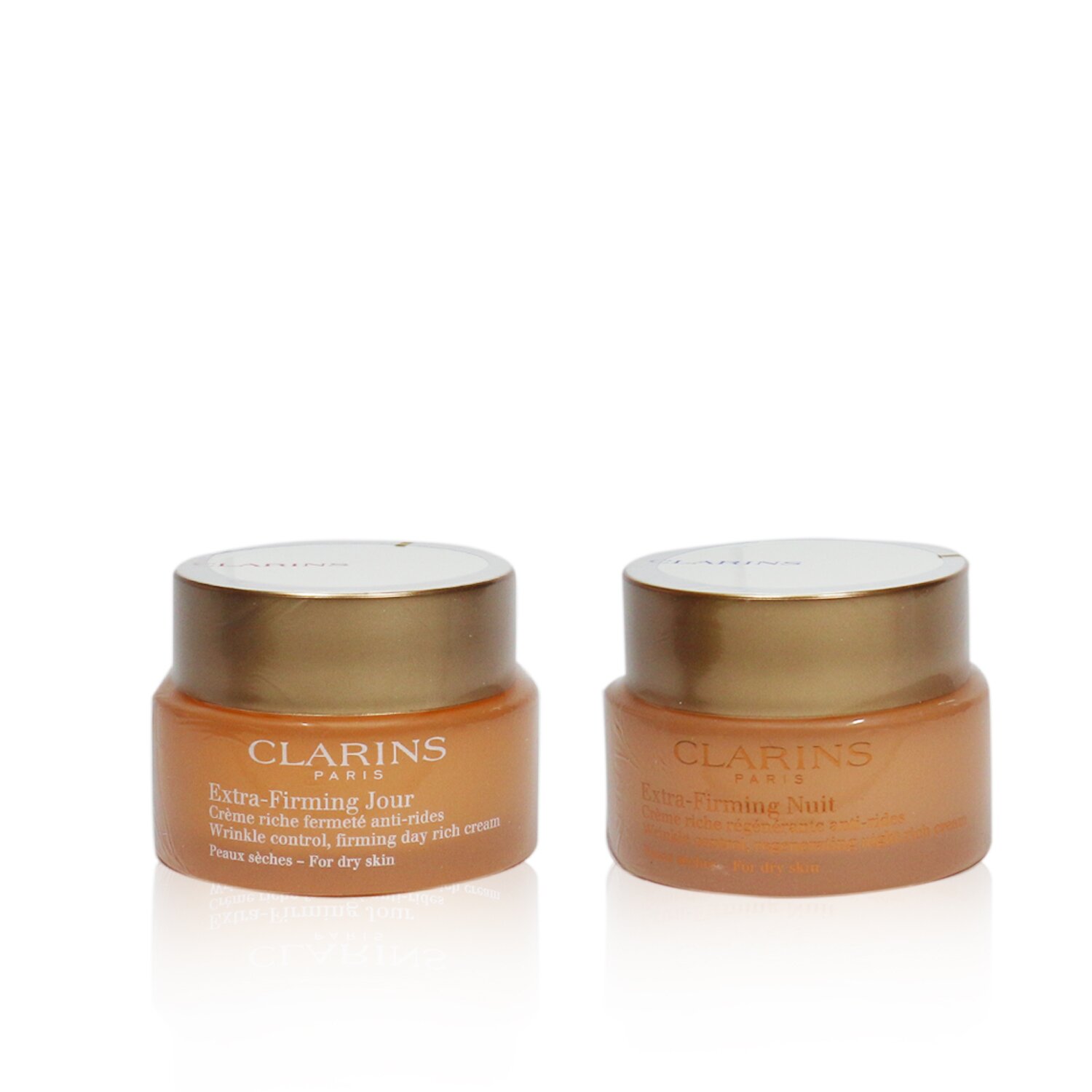 Clarins Extra-Firming Partners Set (Dry Skin): Firming Day Rich Cream 50ml + Regenerating Night Rich Cream 50ml 2pcs
