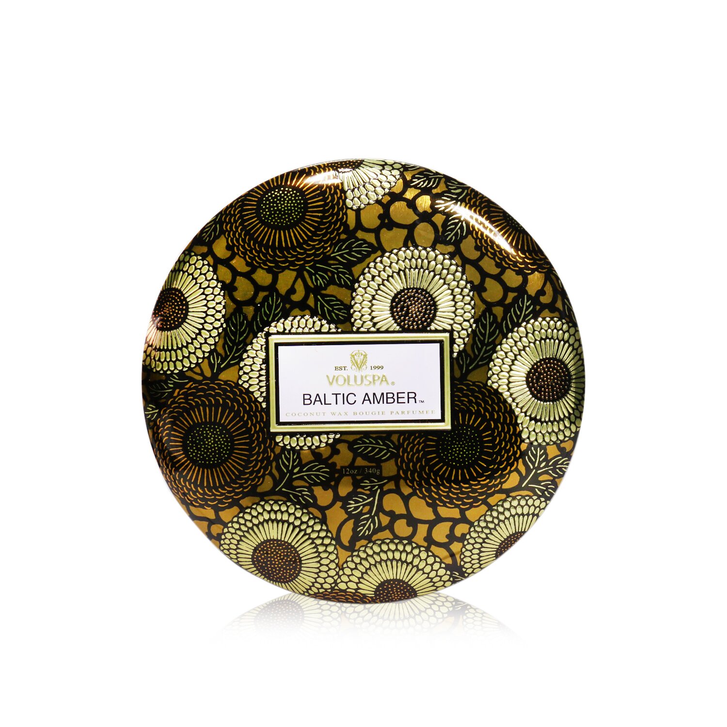 Voluspa 3 Wick Decorative Tin Candle - Baltic Amber 340g/12oz