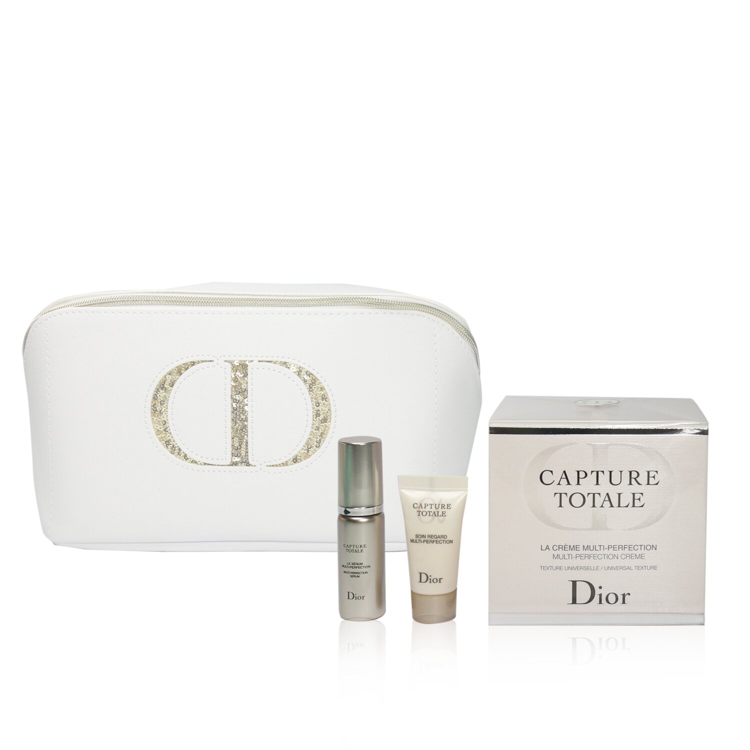 Christian Dior Capture Totale Multi-Perfection Coffret: Creme 60ml + Serum 7ml + Eye Treatment 5ml + Bag 3pcs+1bag