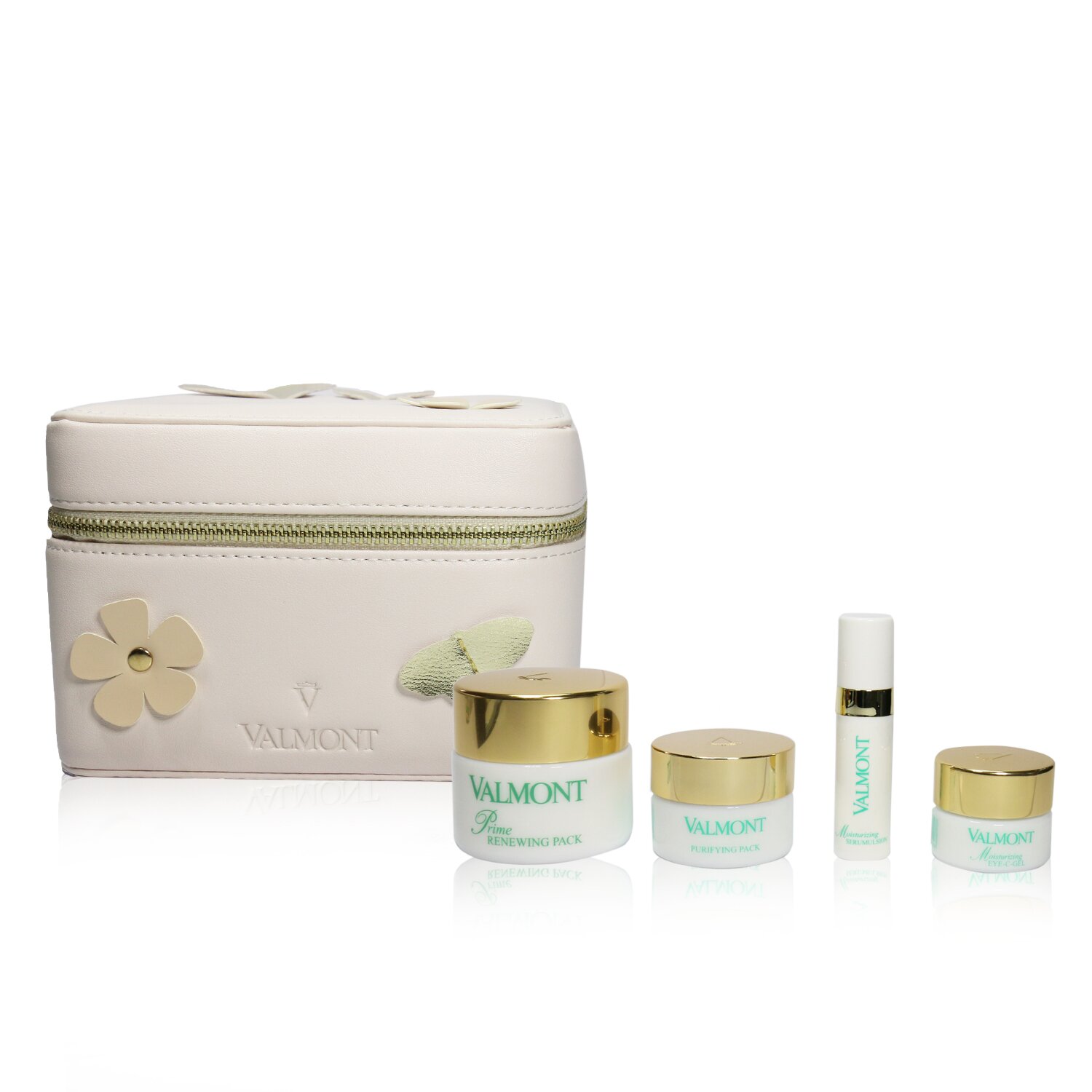 Valmont Prime Renewing Pack Loves You Set : Purifying Pack Face Mask 15ml+Moisturizing Eye-C-Gel 5ml+Moisturizing Serumulsion 5ml+Prime Renewing Pack 30ml 4pcs+1case