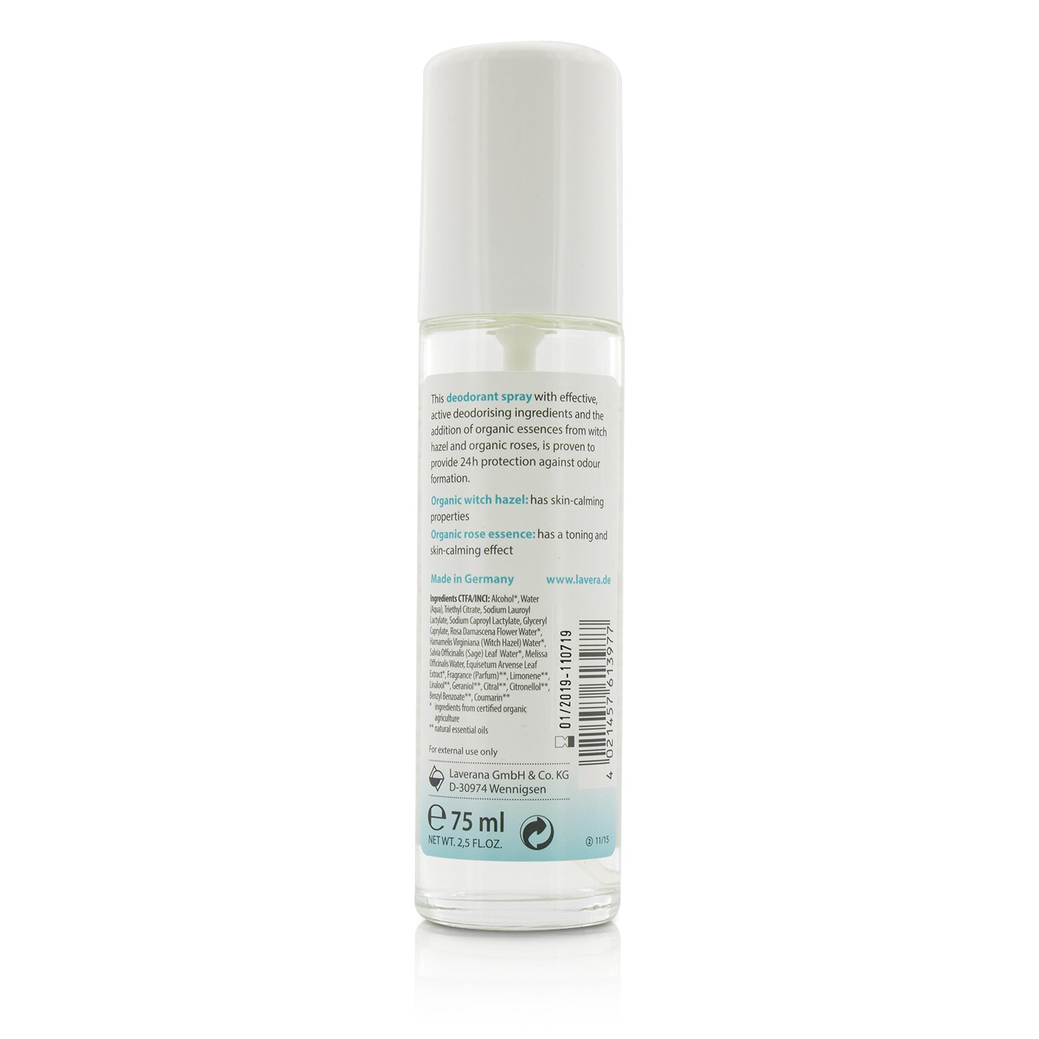 Lavera سبراي مزيل تعرق 24h Basis Sensitiv ( تاريخ الانتهاء: 09/2020 ) 75ml/2.5oz