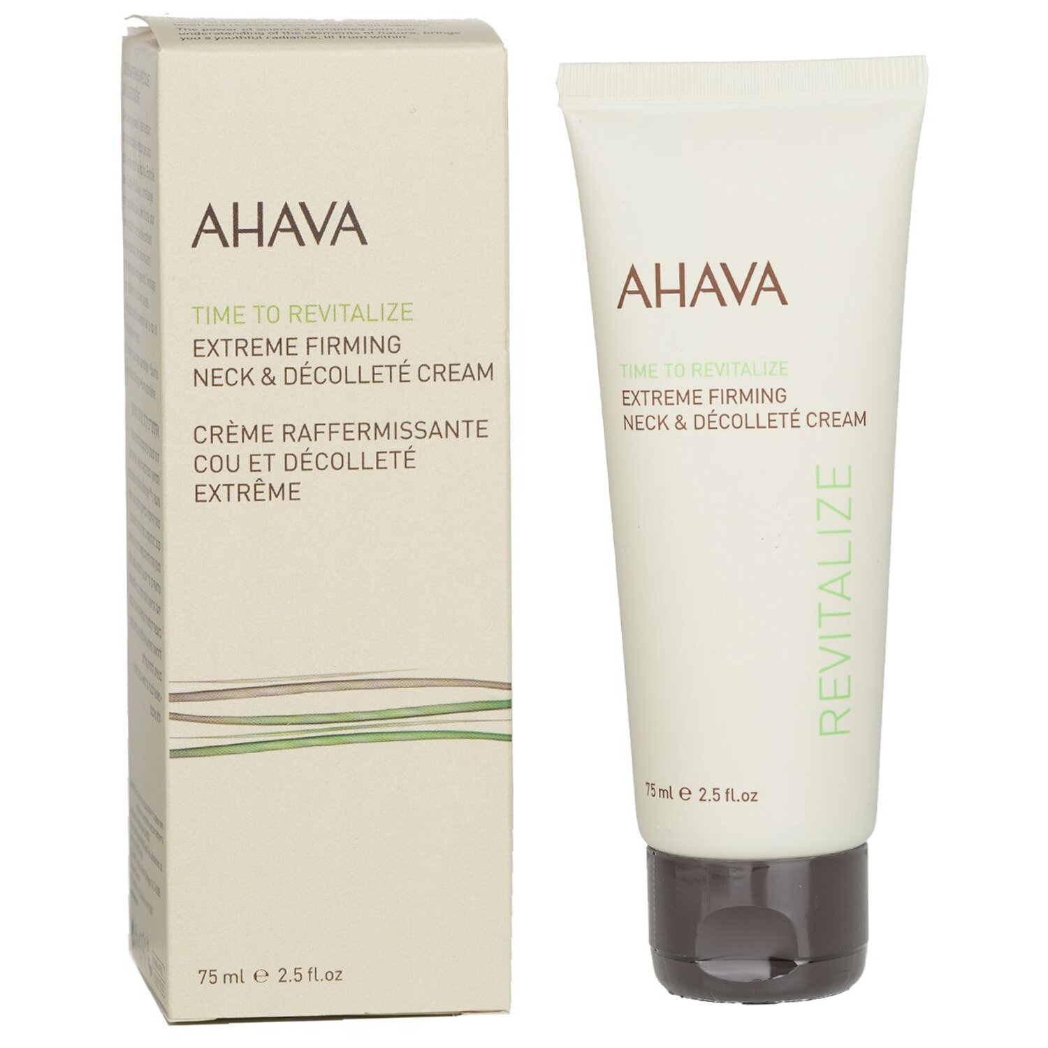 Ahava Czas na rewitalizację Ekstremalnie ujędrniający krem do szyi i dekoltu 75ml/2.5oz
