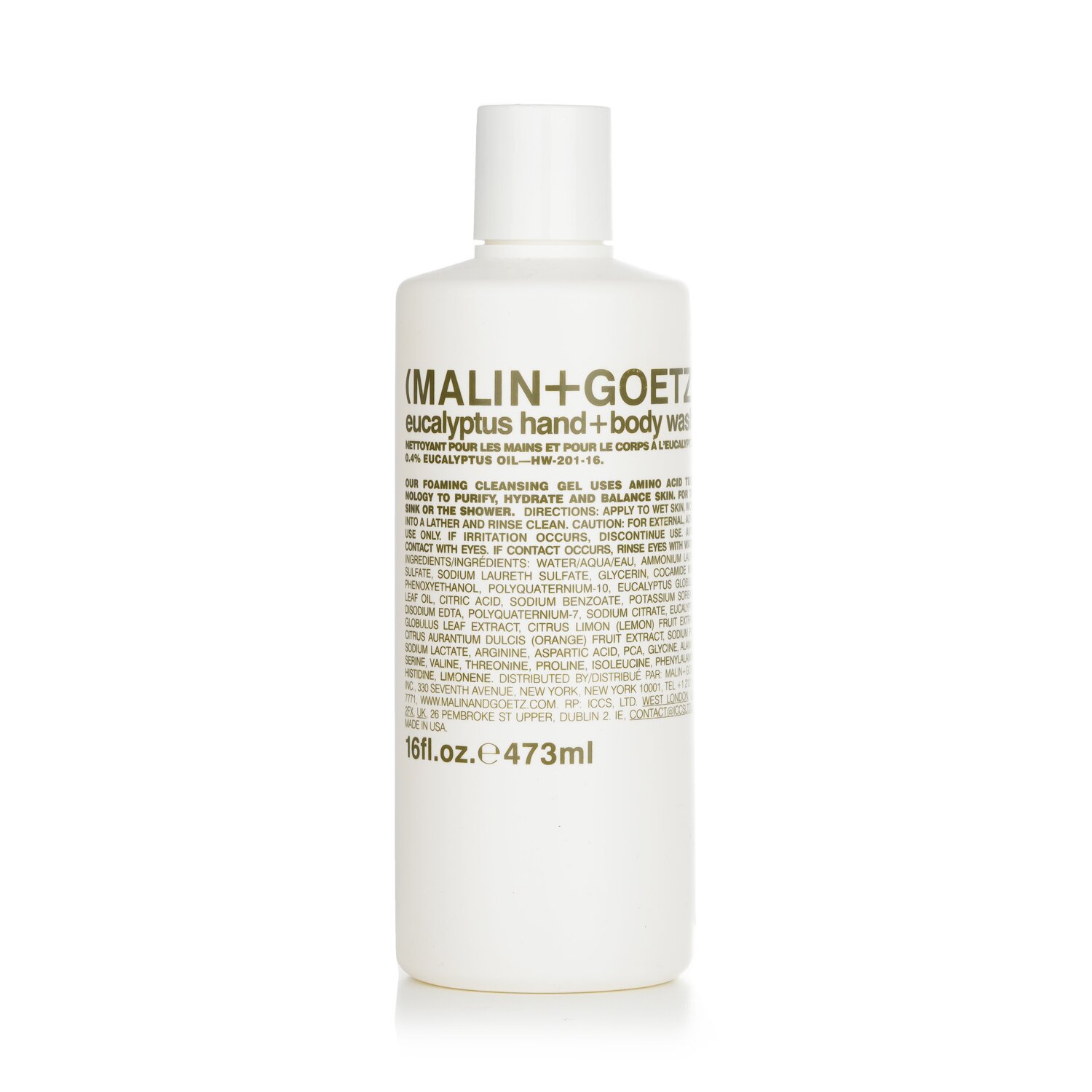 MALIN+GOETZ Էվկալիպտ ձեռքի+մարմնի լվացում 473ml/16oz