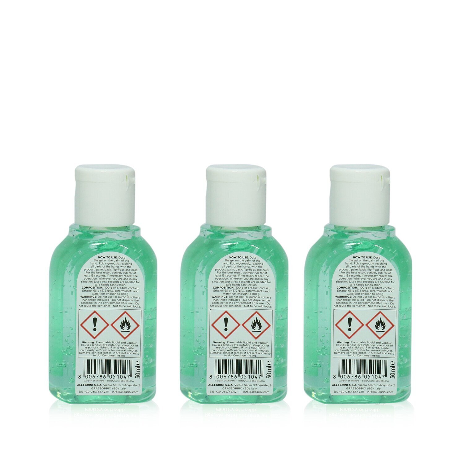 PrimaGel Plus Desinfectante de Manos Sin Enjuague Trío Pack 3x50ml/1.7oz
