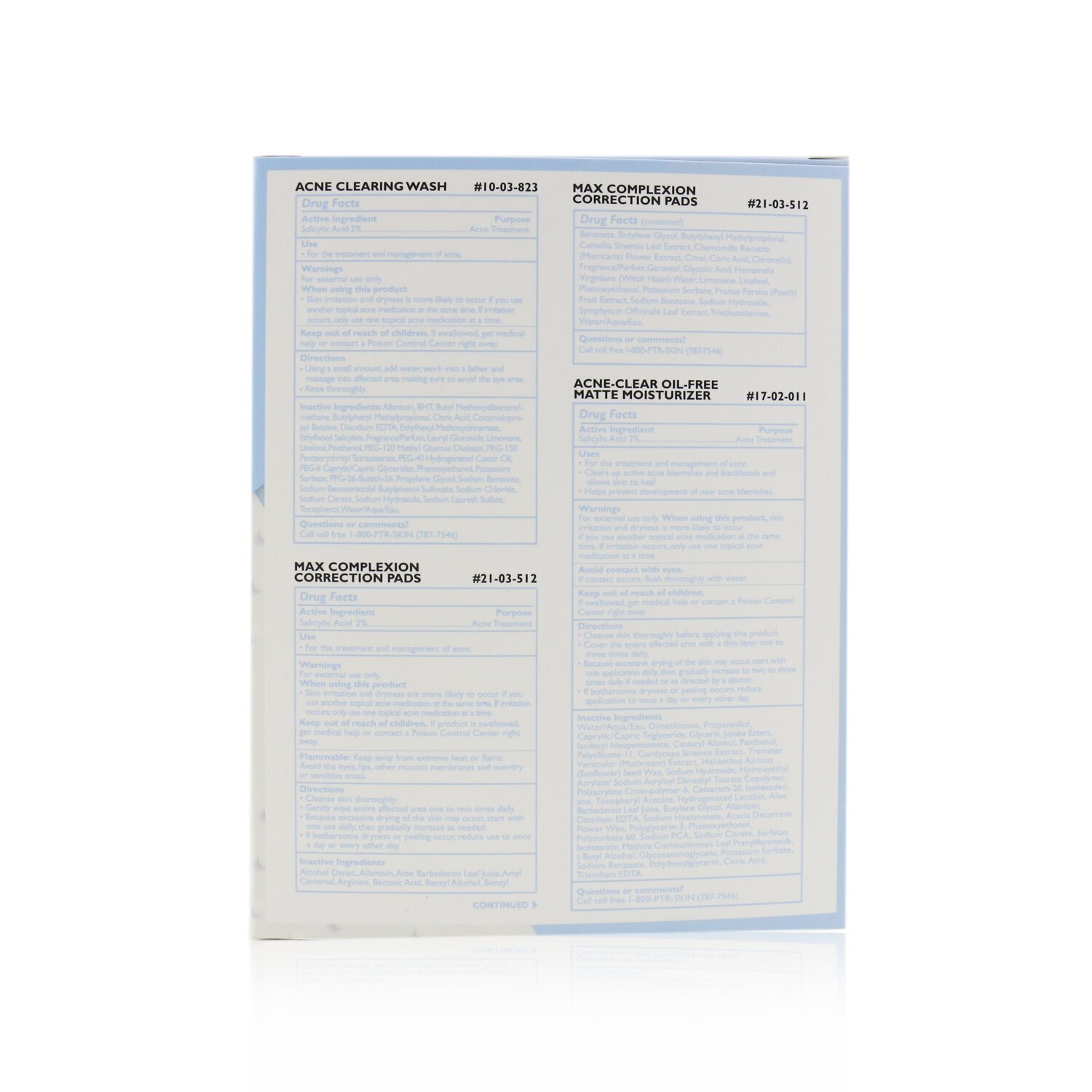 Peter Thomas Roth Acne-Clear Essentials 5-Piece Acne Kit: Wash 57ml+Correction Pads 20 pcs+Moisturizer 20ml+Treatment 7.5ml+Clear Dots 12 dots 5pcs