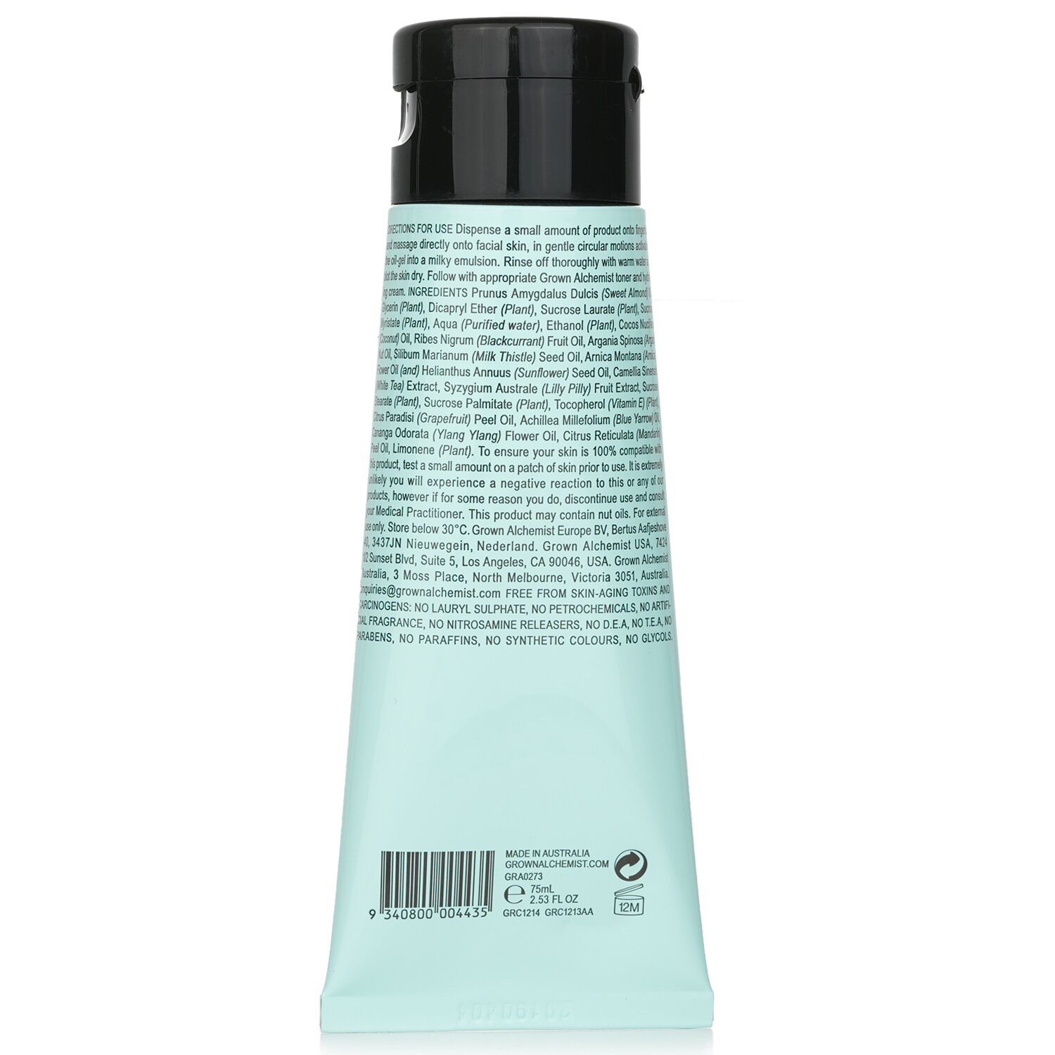 Grown Alchemist Hydra+ Oil-Gel Facial Cleanser - Rosemary CO2 Extract, Squalane, Blackcurrant Seed 75ml/2.53oz