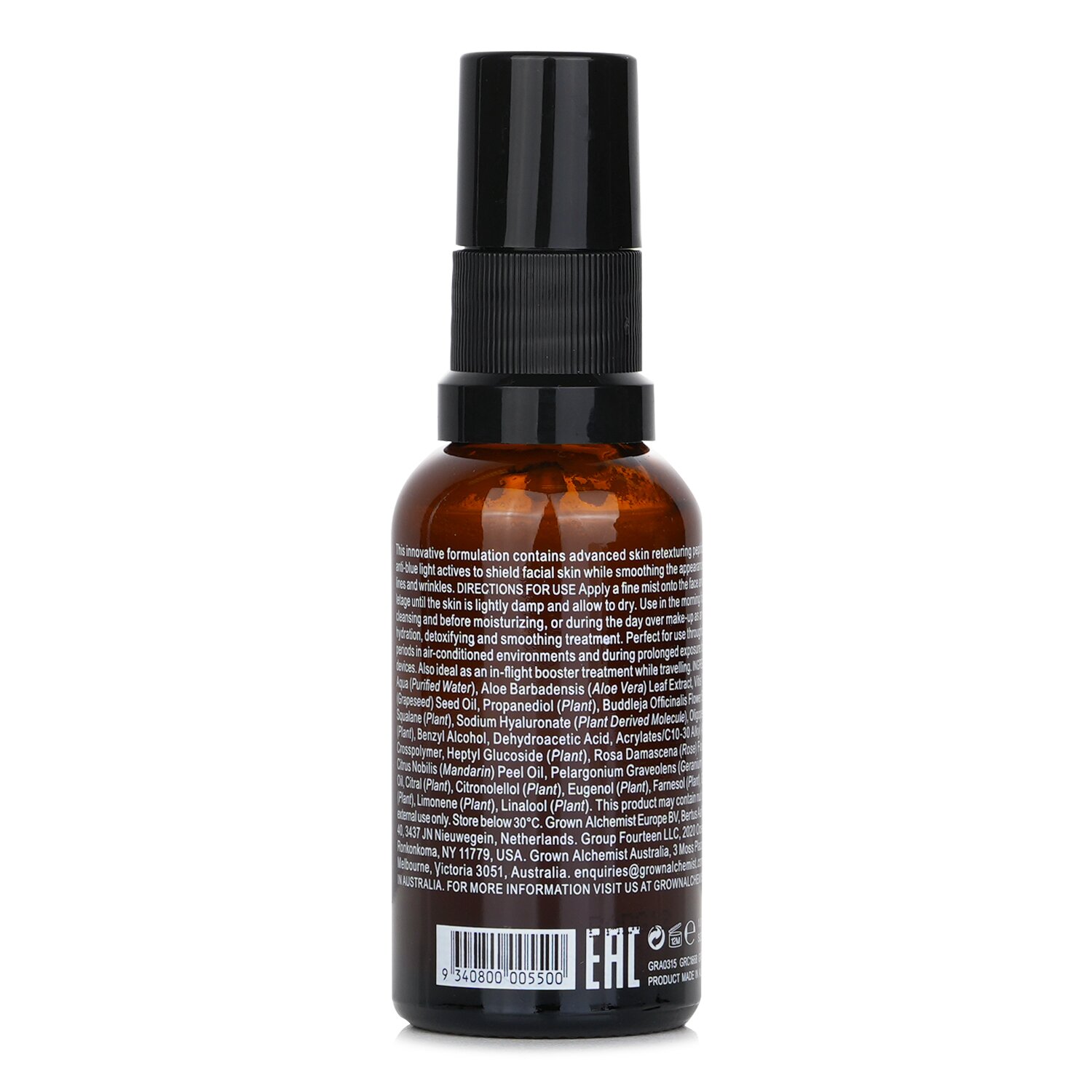 Grown Alchemist Detox Hydra-Mist+ - Phyto-Peptide-1, Tri-Hyaluronan Complex, Anti-Blue Light Complex 30ml/1.01oz