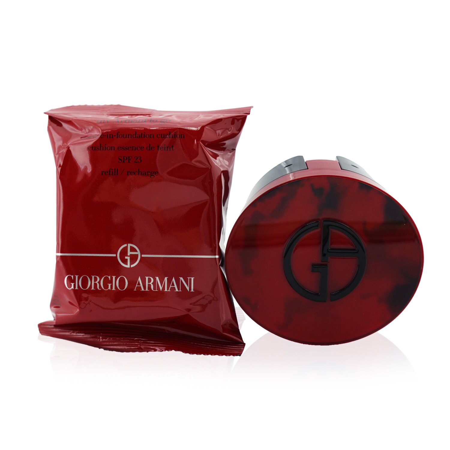 Giorgio Armani My Armani To Go Essence In Foundation Cushion SPF 23 (With Rouge Malachite Case) 15g/0.53oz