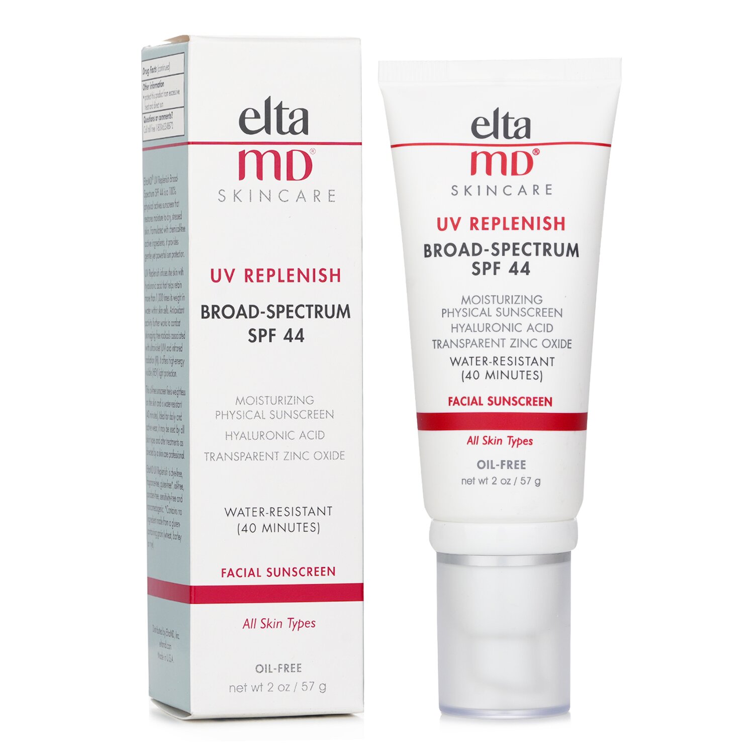 EltaMD UV Replenish Water-Resistant Moisturizing Physical Facial Sunscreen SPF 44 57g/2oz