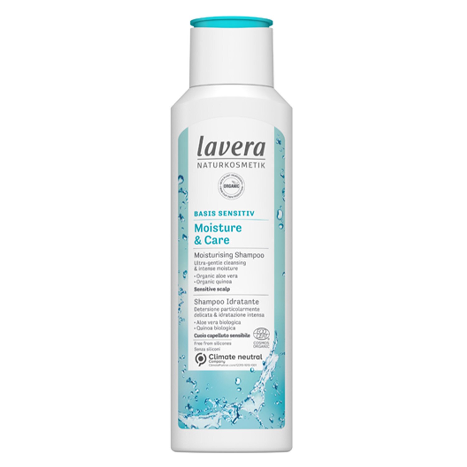 Lavera Basis Sensitiv Moisture & Care Moisturising Shampoo (Sensitive Scalp) 250ml/8.8oz