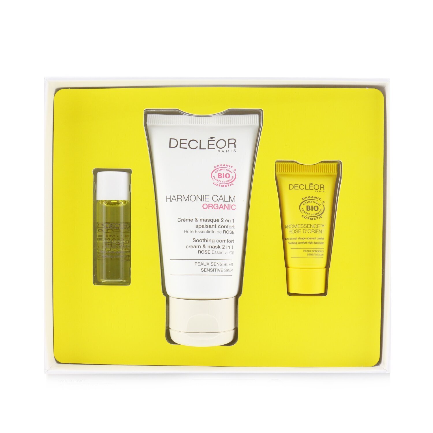 Decleor Certified Organic Soothing Box: Comfort 2 In 1 Cream & Mask 50ml+Comfort Oil-Serum 5ml+Comfort Night Balm 2.5ml 3pcs