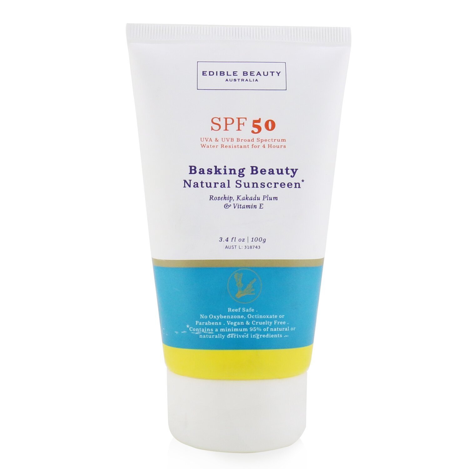 Edible Beauty Basking Beauty Natural Sunscreen SPF 50 100g/3.4oz