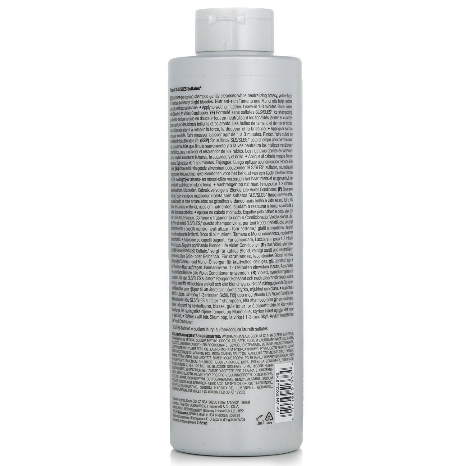 Joico Blonde Life Violet Shampoo (For Cool, Bright Blondes) 1000ml/33.8oz