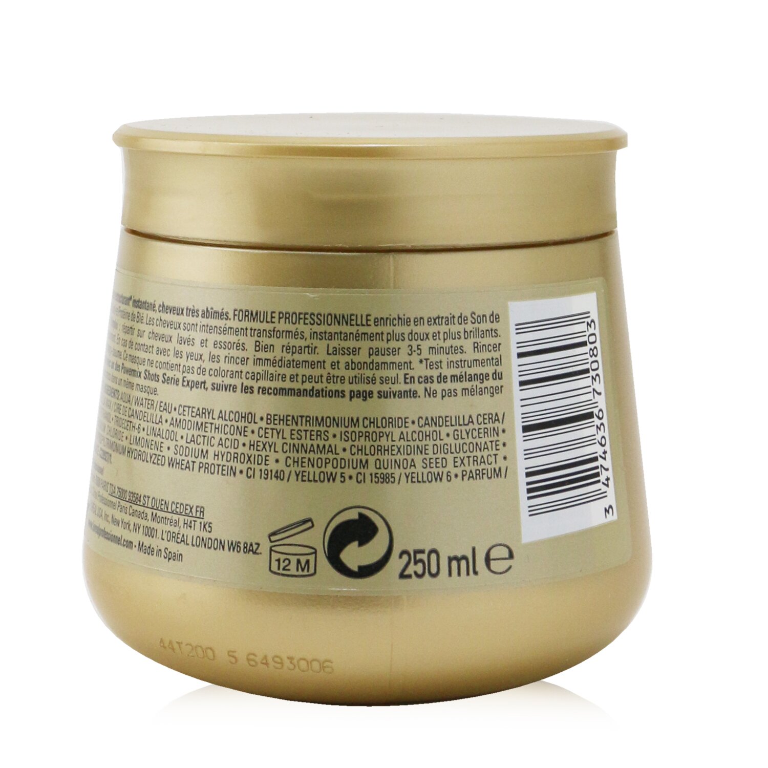 L'Oreal Professionnel Serie Expert - Absolut Repair Gold Mascarilla Resurgidora Instantánea de Quinoa + Proteína 250ml/8.4oz