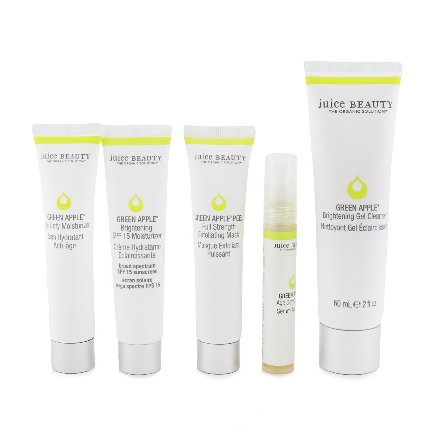 Juice Beauty Brightening Solutions Set: 30 Day Discovery Kit For Brightening & Correcting Uneven Skin Tone (Box Slightly Damaged) 5pcs